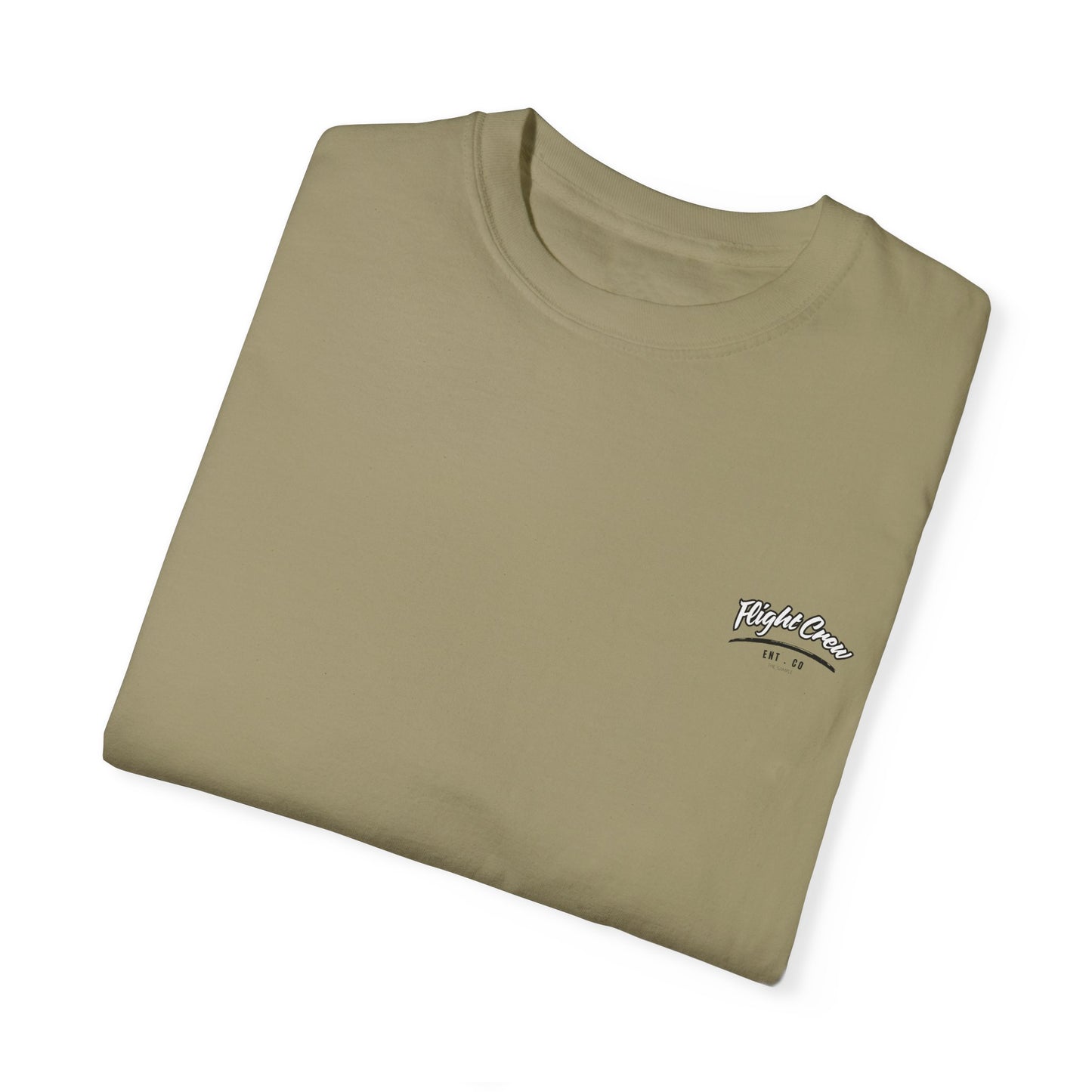 Casual Unisex Garment-Dyed T-Shirt - "Flight Crew" Design