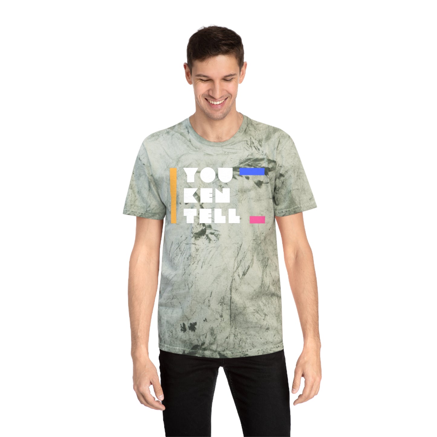 (Unisex) Color Blast T-Shirt - “You Ken Tell” Design
