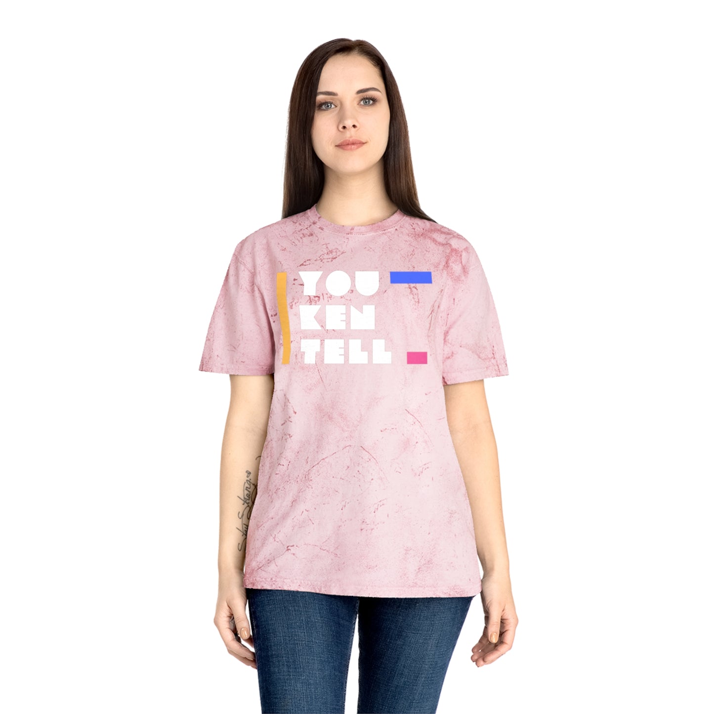 (Unisex) Color Blast T-Shirt - “You Ken Tell” Design