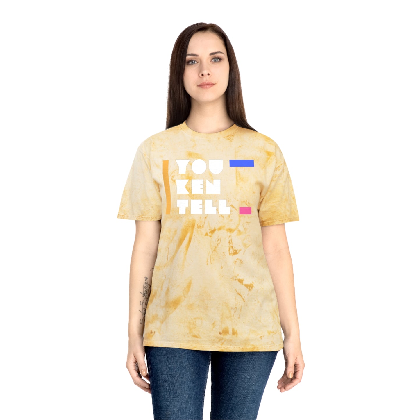 (Unisex) Color Blast T-Shirt - “You Ken Tell” Design