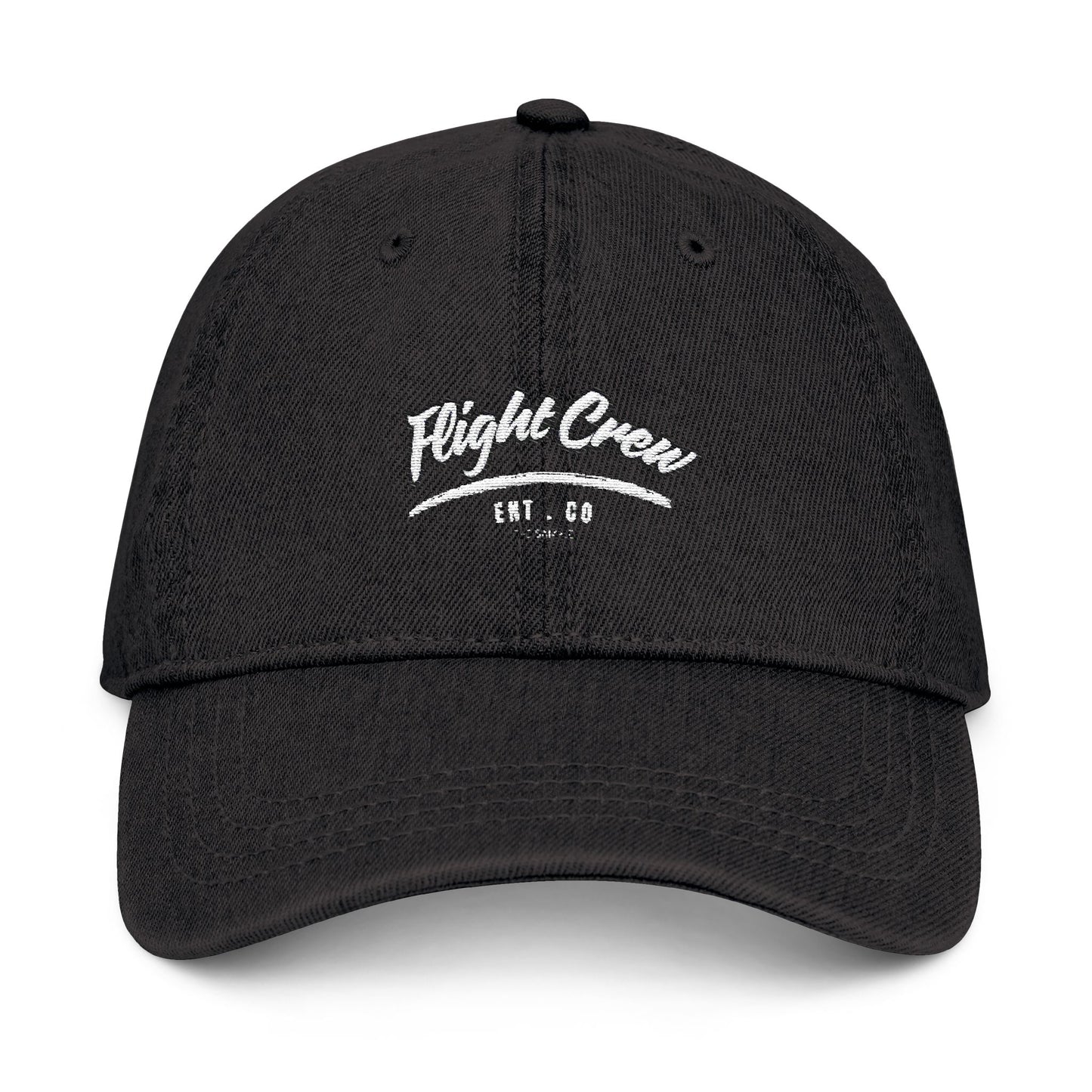 Unisex Embroidered Denim Hat - “Flight Crew ENT” Design