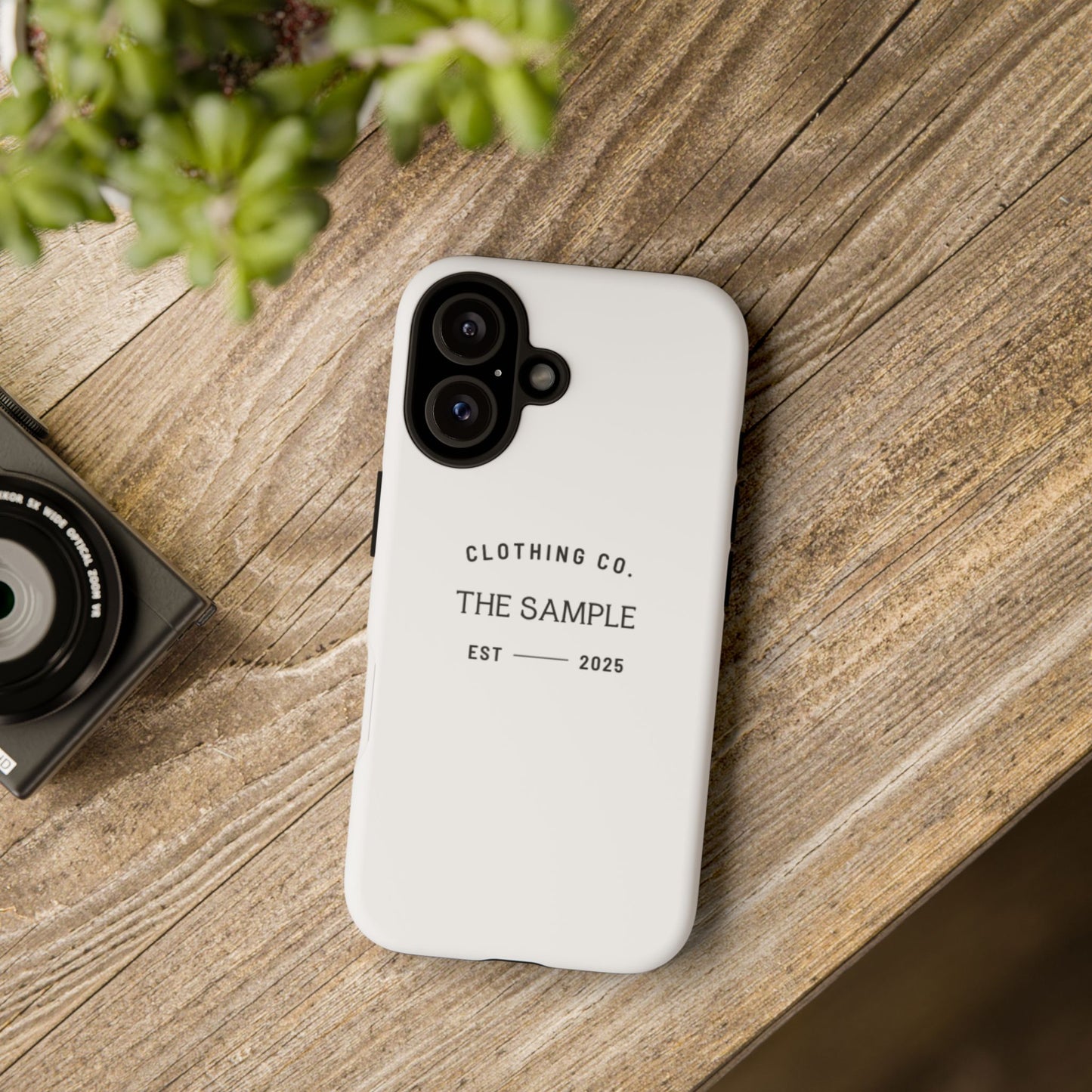 Durable Phone Case - “The Sample Clothing Co.” Design