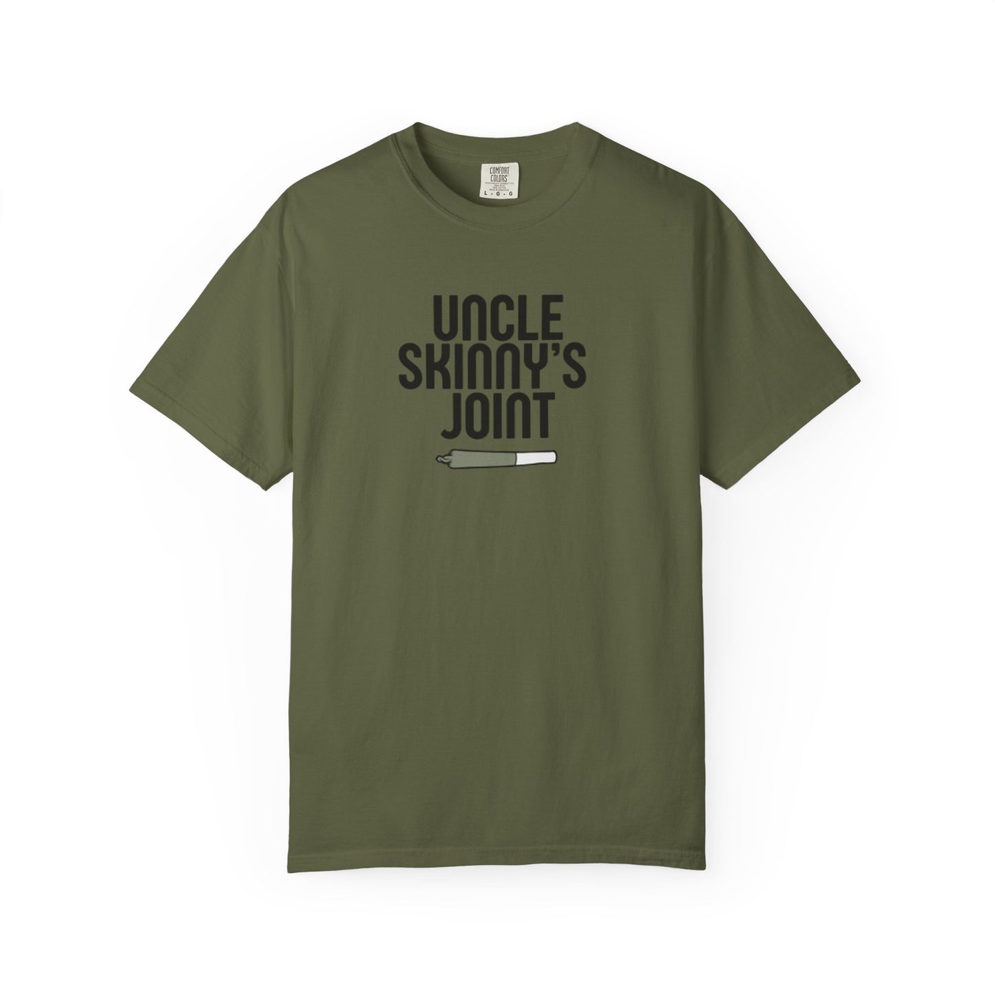 (Unisex) Garment-Dyed T-Shirt - “Uncle Skinny's Joint” Design