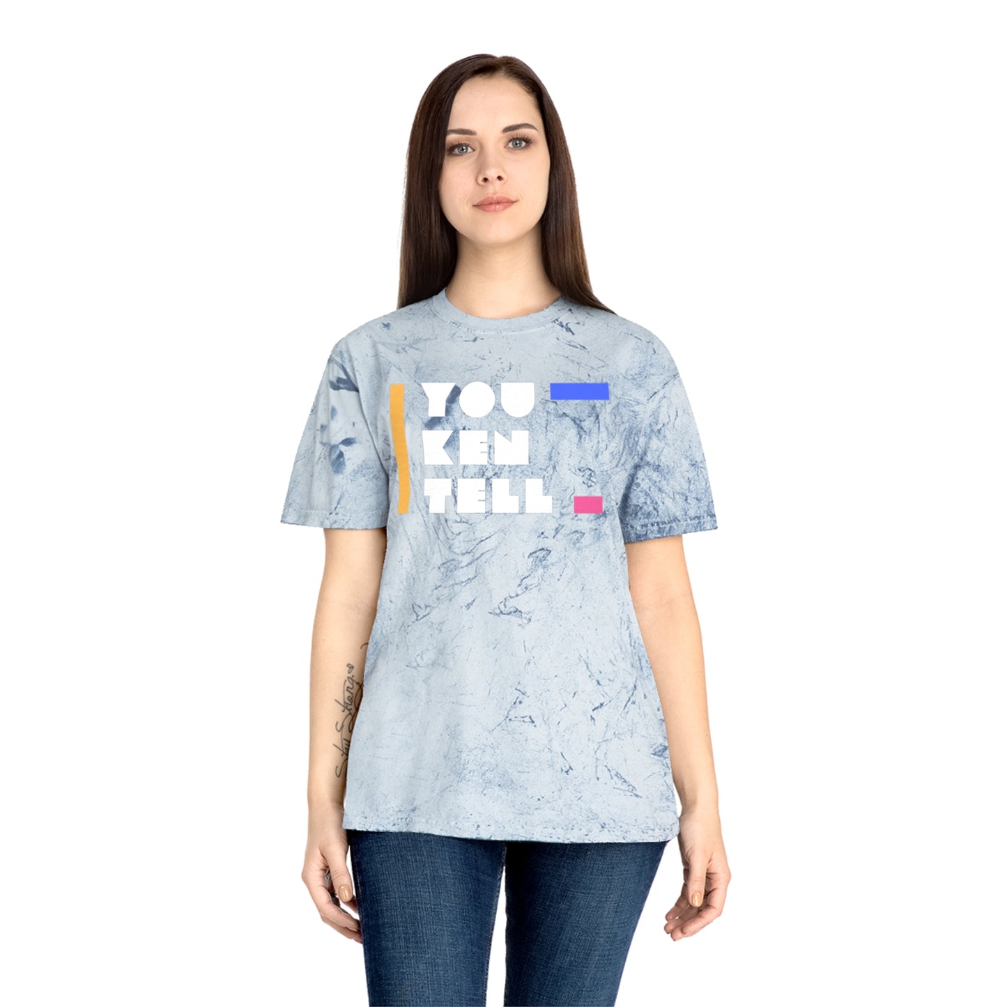 (Unisex) Color Blast T-Shirt - “You Ken Tell” Design