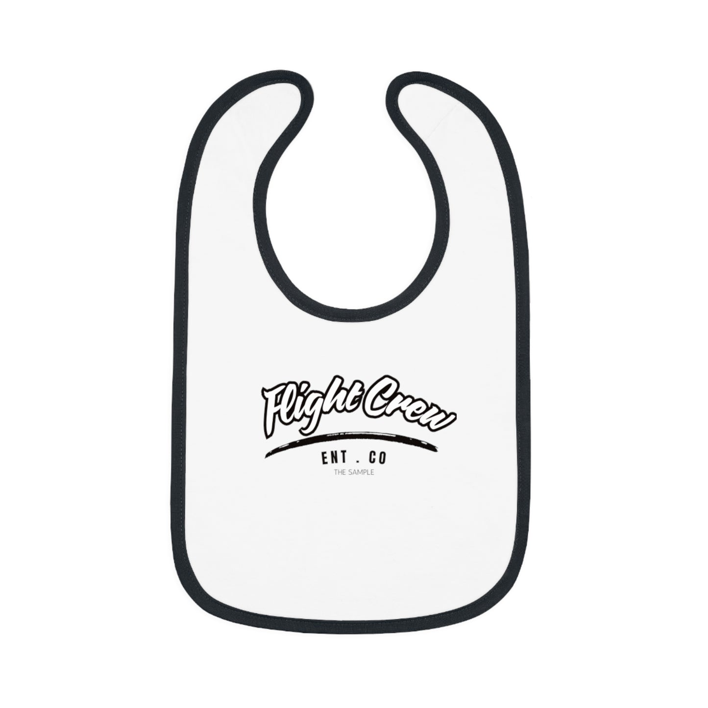 Cute Contrast Trim Jersey Bib for Little Ones - "Flight Crew" Design