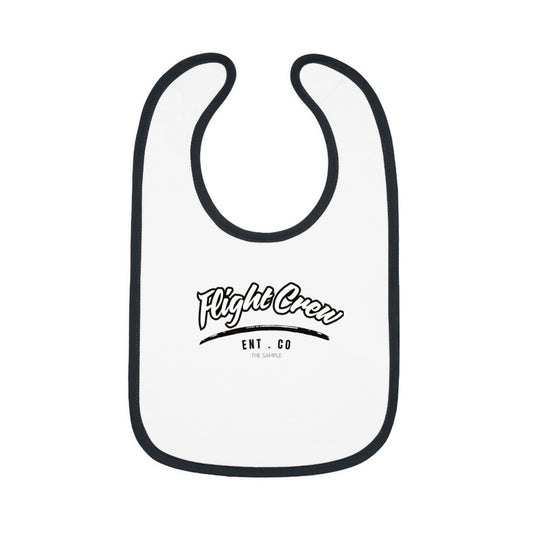 Cute Contrast Trim Jersey Bib for Little Ones - "Flight Crew" Design