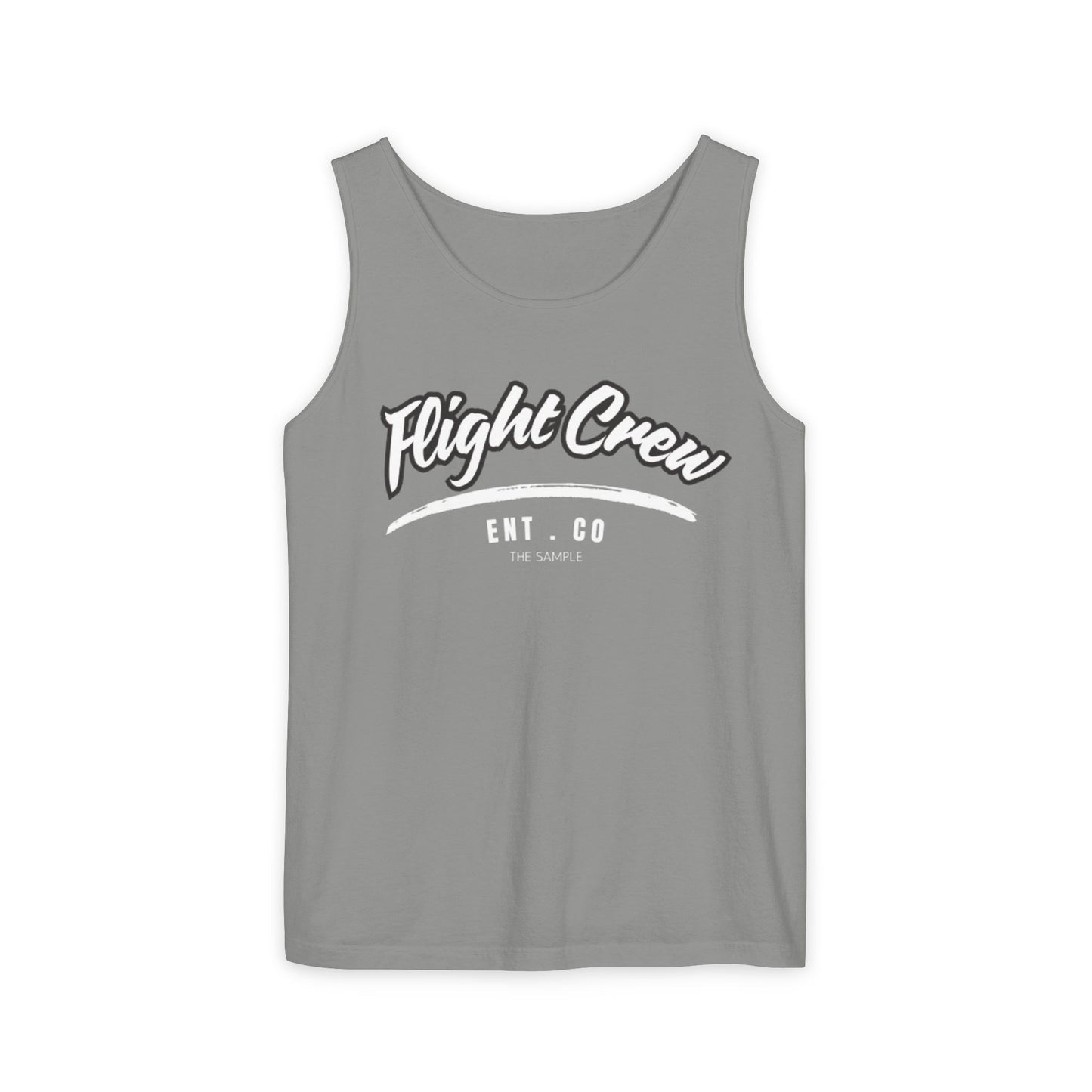 Unisex Garment-Dyed Tank Top - "Flight Crew" Design