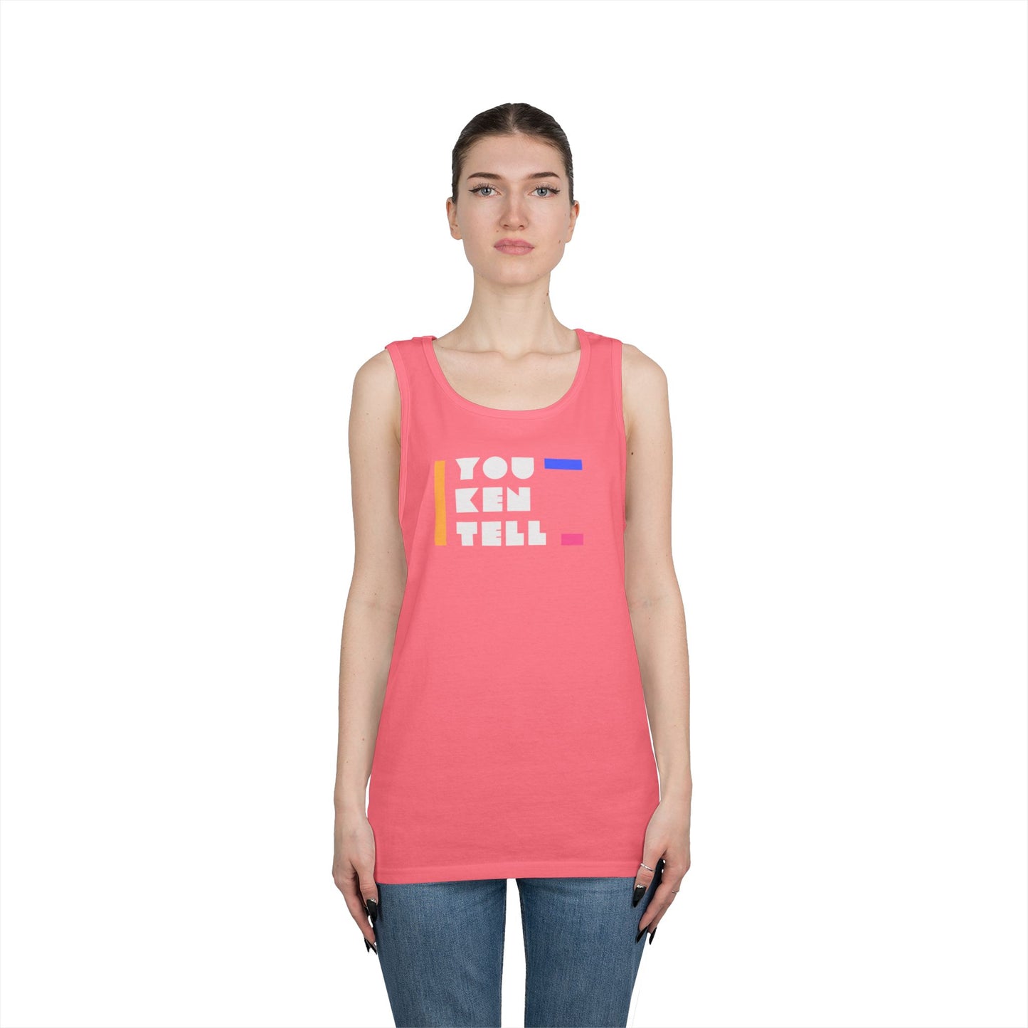(Unisex) Heavy Cotton Tank Top - “You Ken Tell” Design