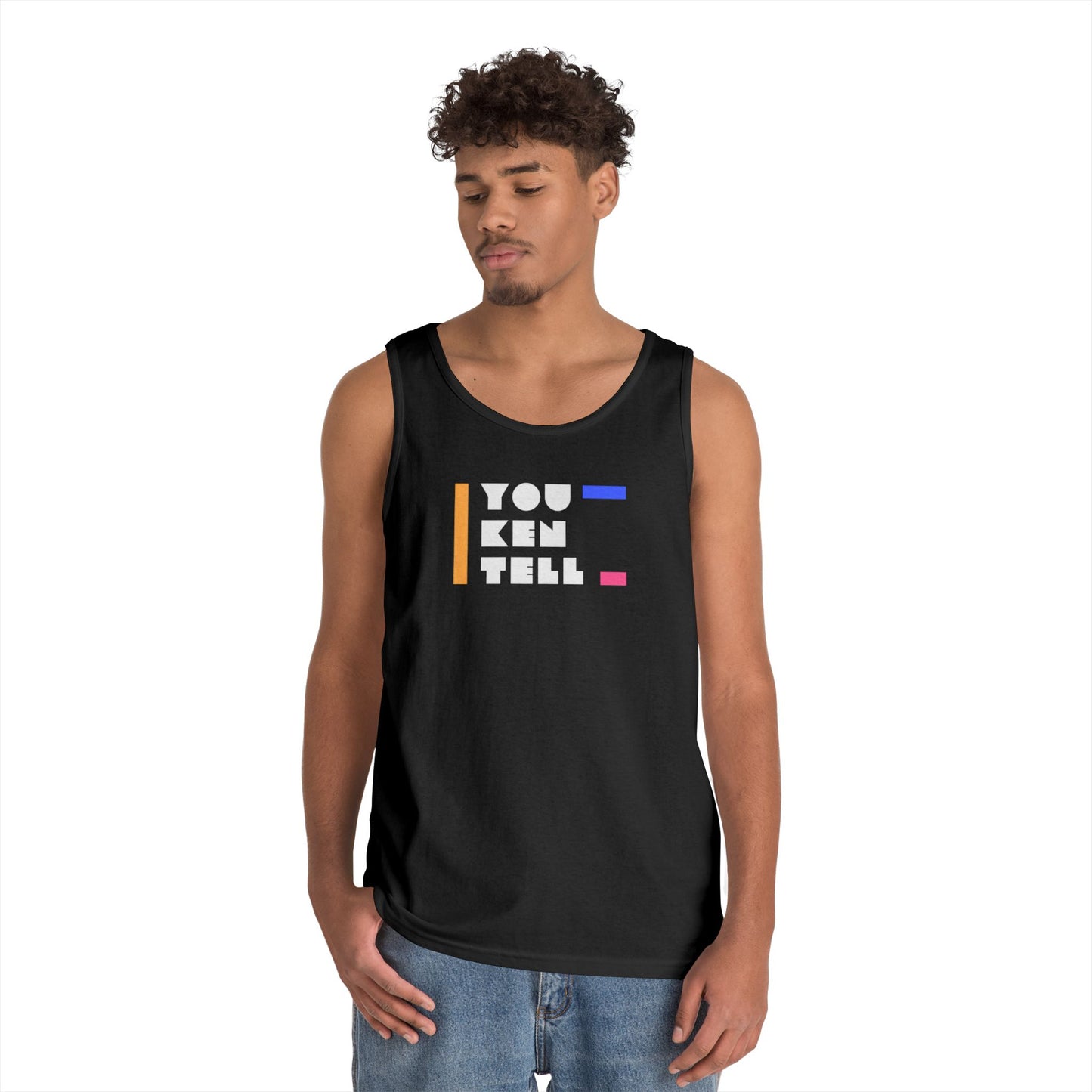 (Unisex) Heavy Cotton Tank Top - “You Ken Tell” Design