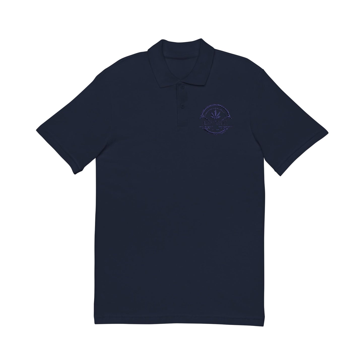 Embroidered Polo Shirt - “Hemp Talez” Design (Green Logo)