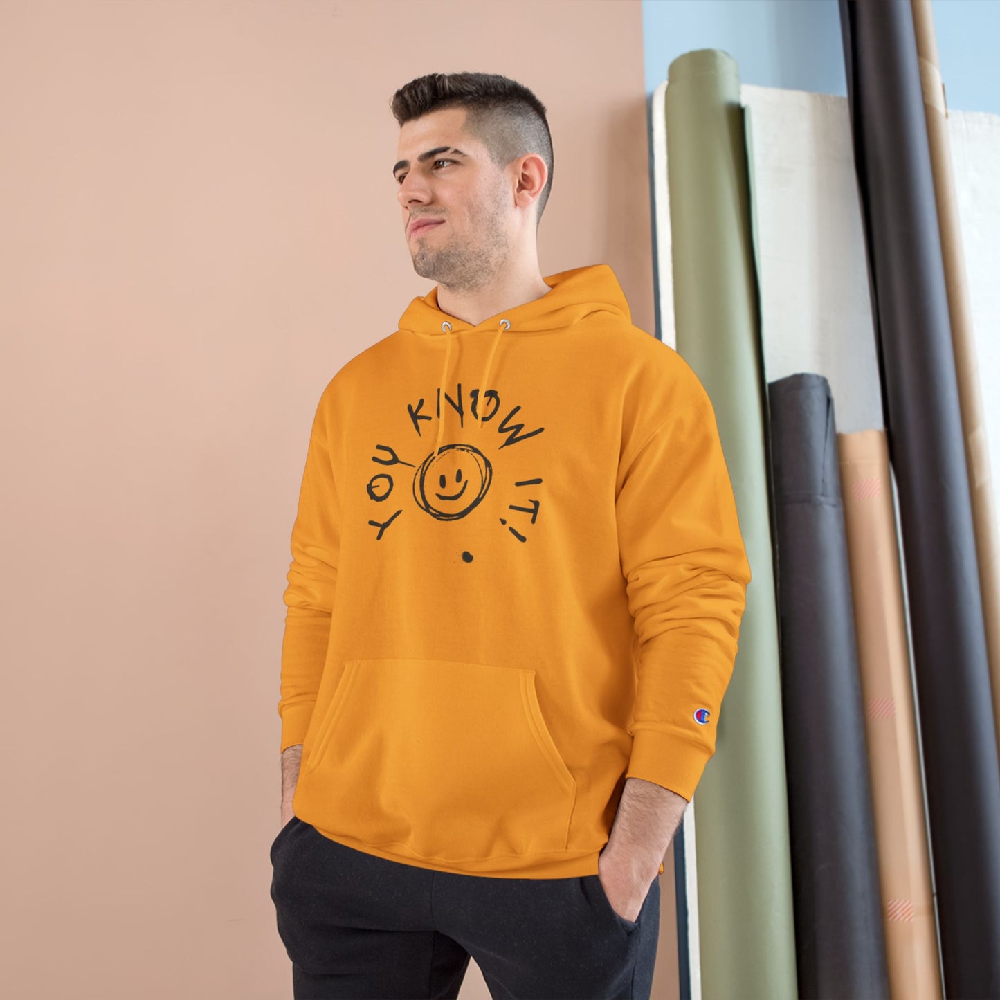 You Know It! Champion Hoodie - White Smile Design