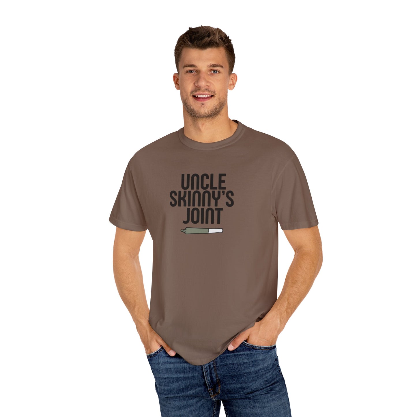 (Unisex) Garment-Dyed T-Shirt - “Uncle Skinny's Joint” Design