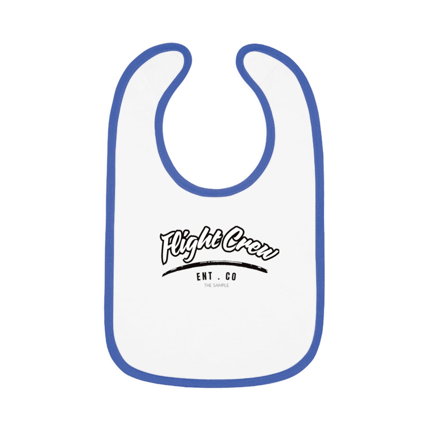 Cute Contrast Trim Jersey Bib for Little Ones - "Flight Crew" Design