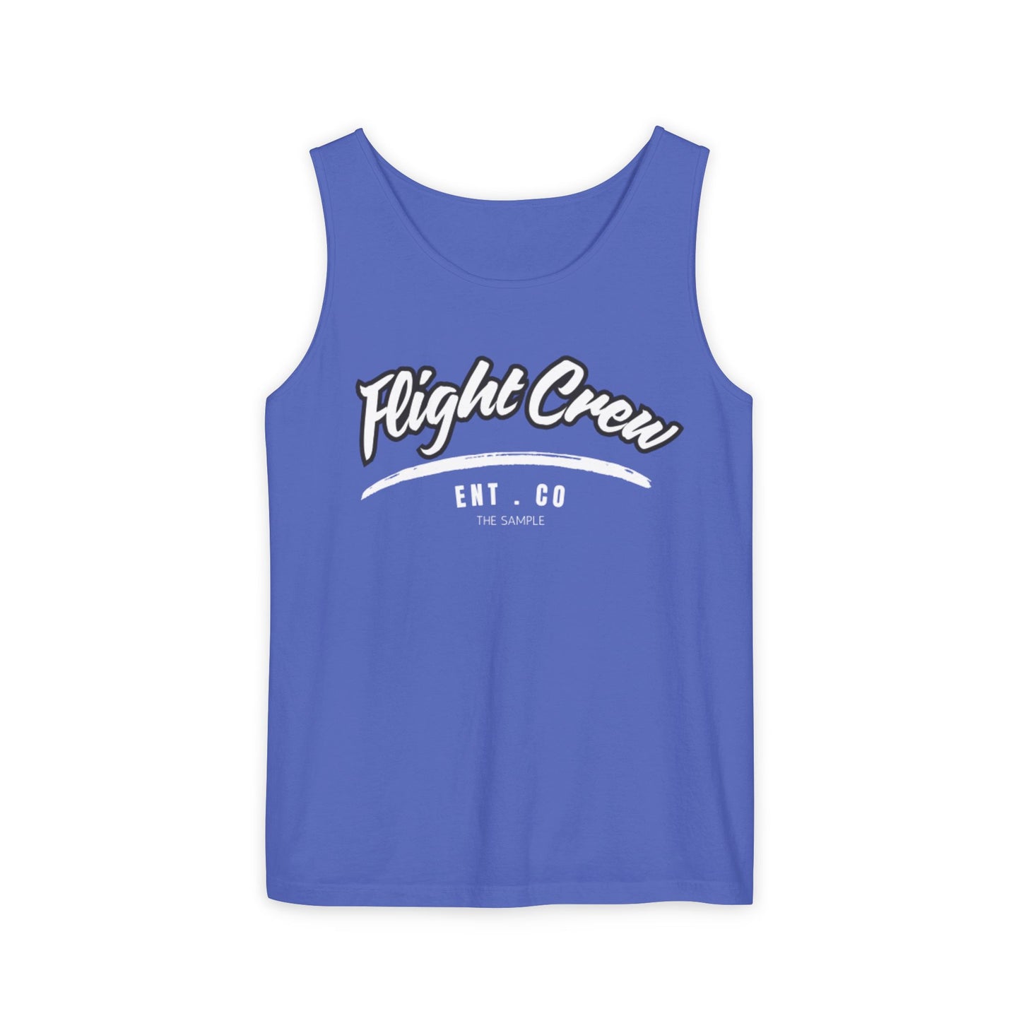 Unisex Garment-Dyed Tank Top - "Flight Crew" Design