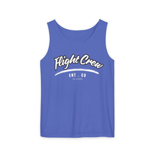 Unisex Garment-Dyed Tank Top - "Flight Crew" Design