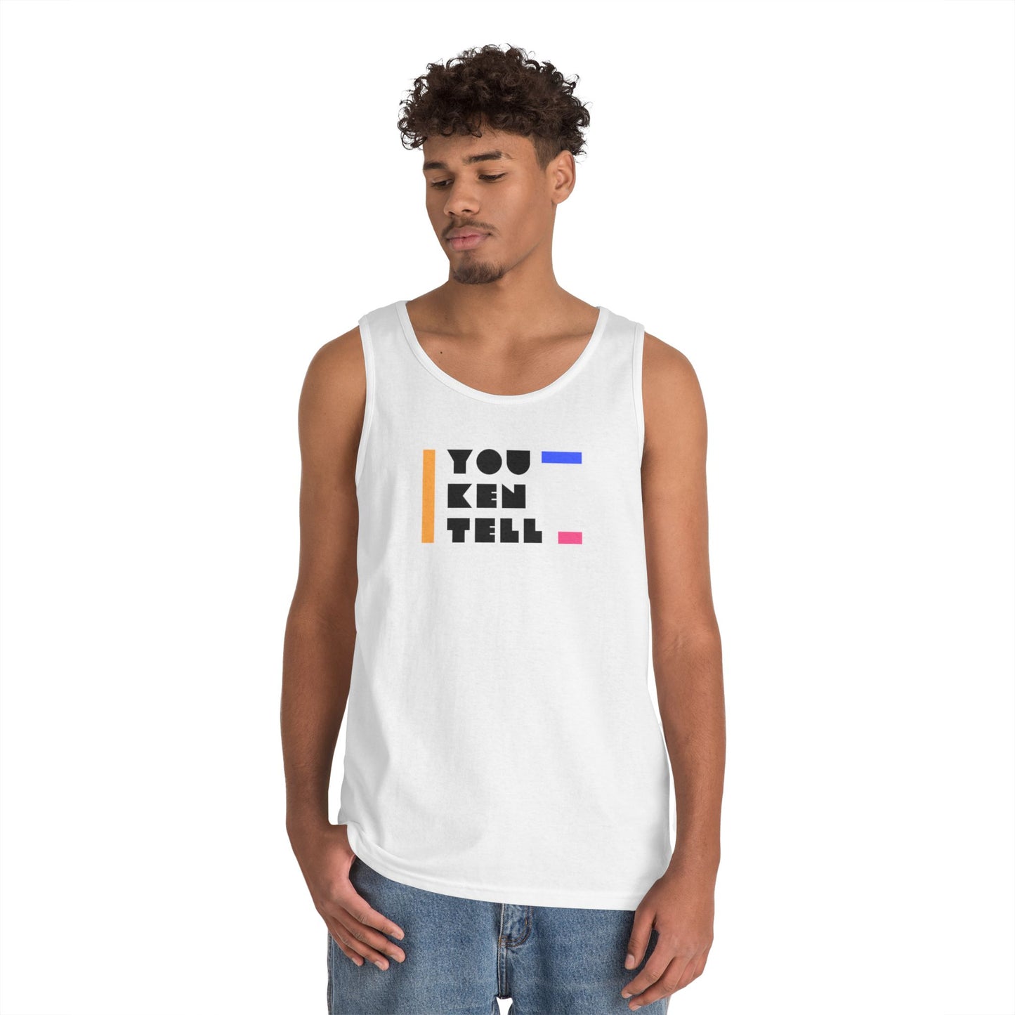 (Unisex) Heavy Cotton Tank Top - “You Ken Tell” Design