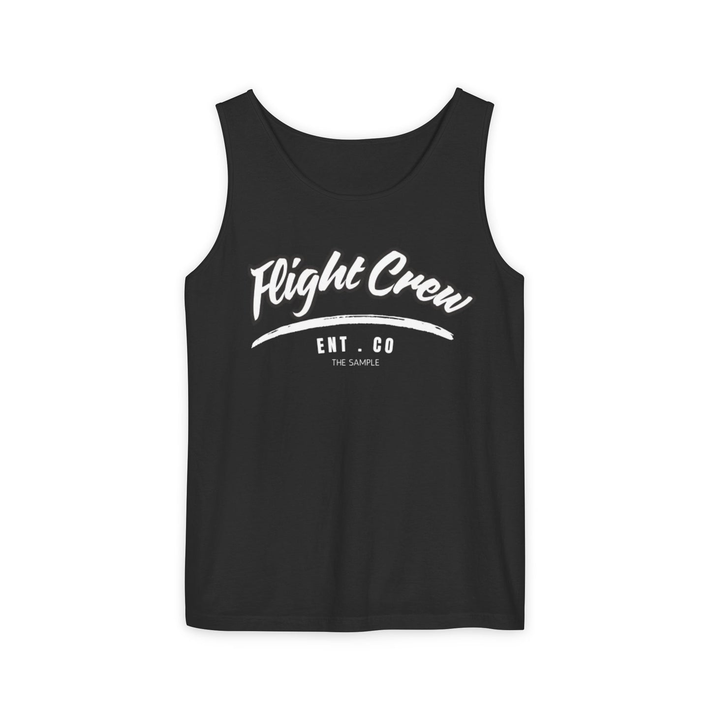 Unisex Garment-Dyed Tank Top - "Flight Crew" Design