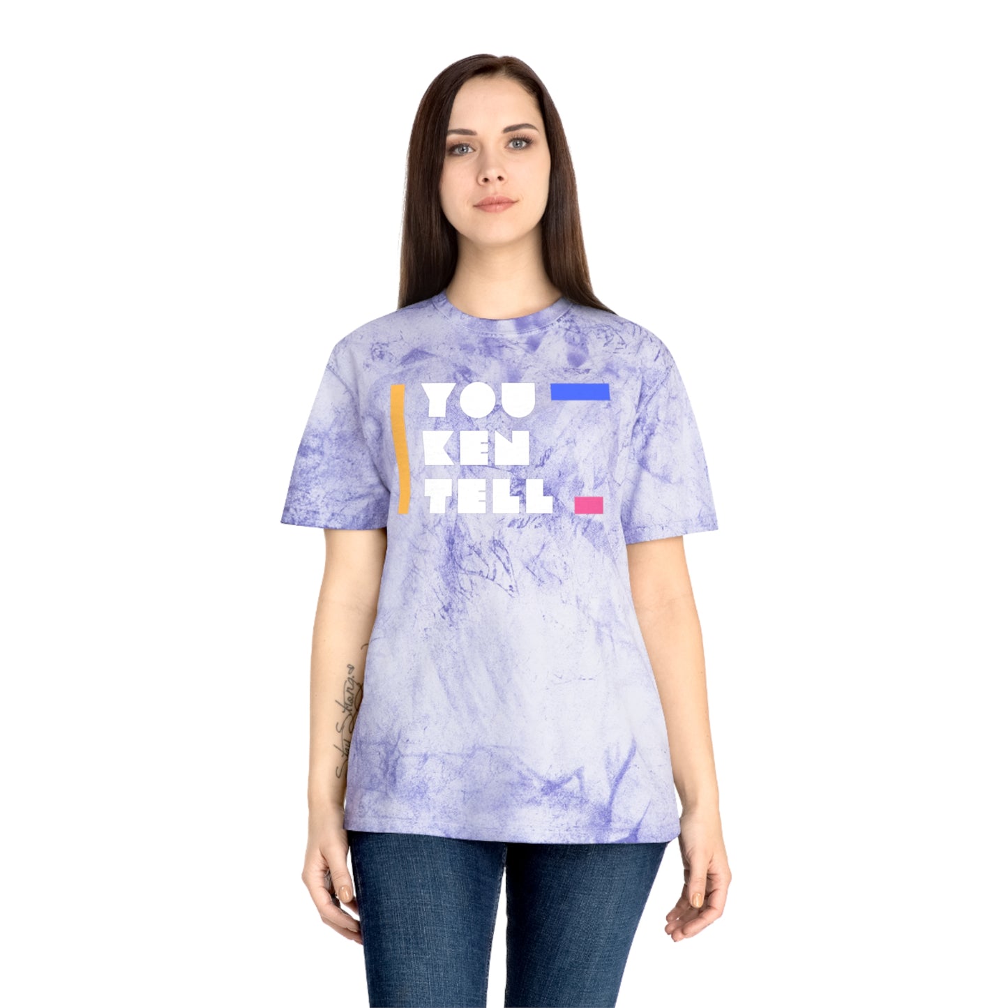(Unisex) Color Blast T-Shirt - “You Ken Tell” Design