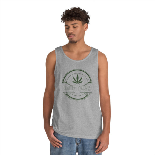 (Unisex) Heavy Cotton Tank Top - “Hemp Talez” Design