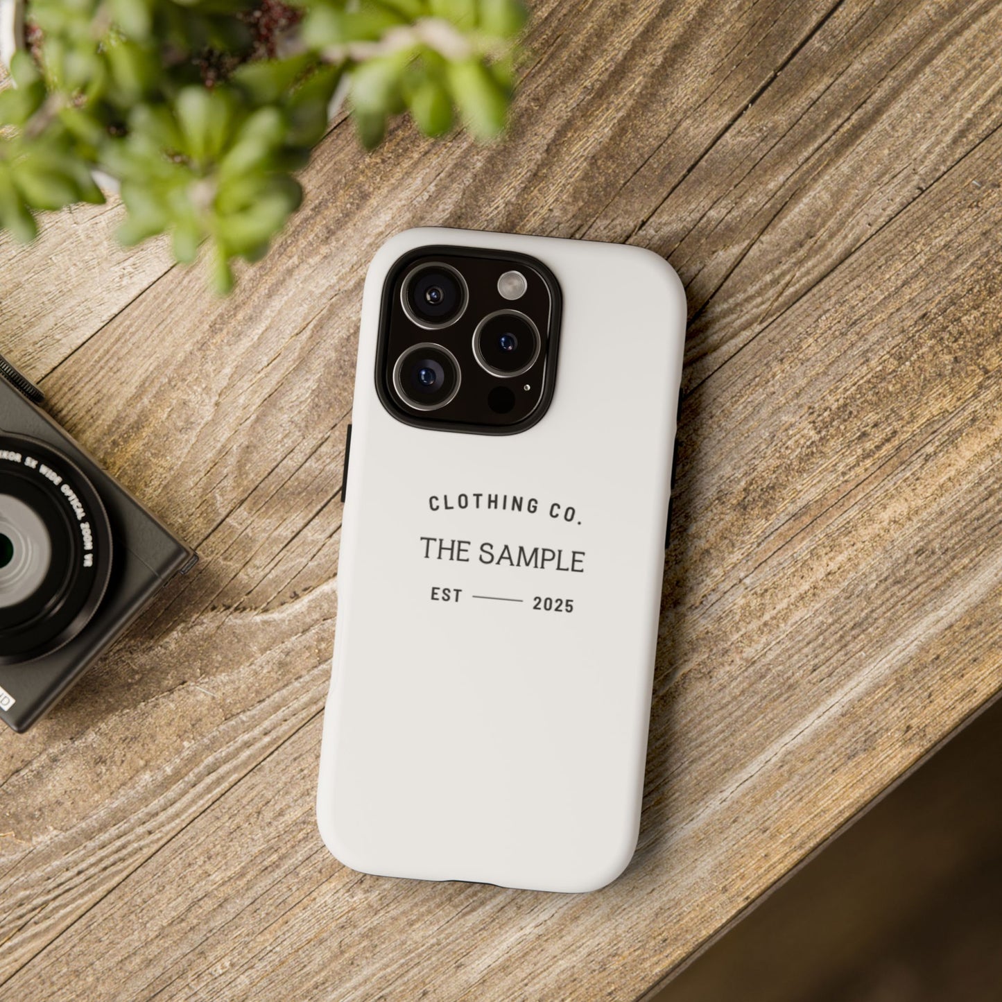Durable Phone Case - “The Sample Clothing Co.” Design