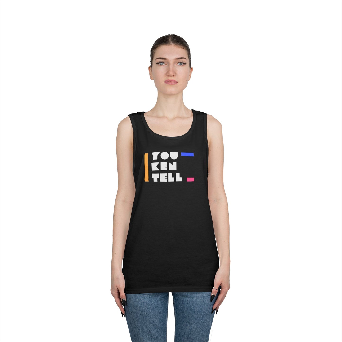 (Unisex) Heavy Cotton Tank Top - “You Ken Tell” Design