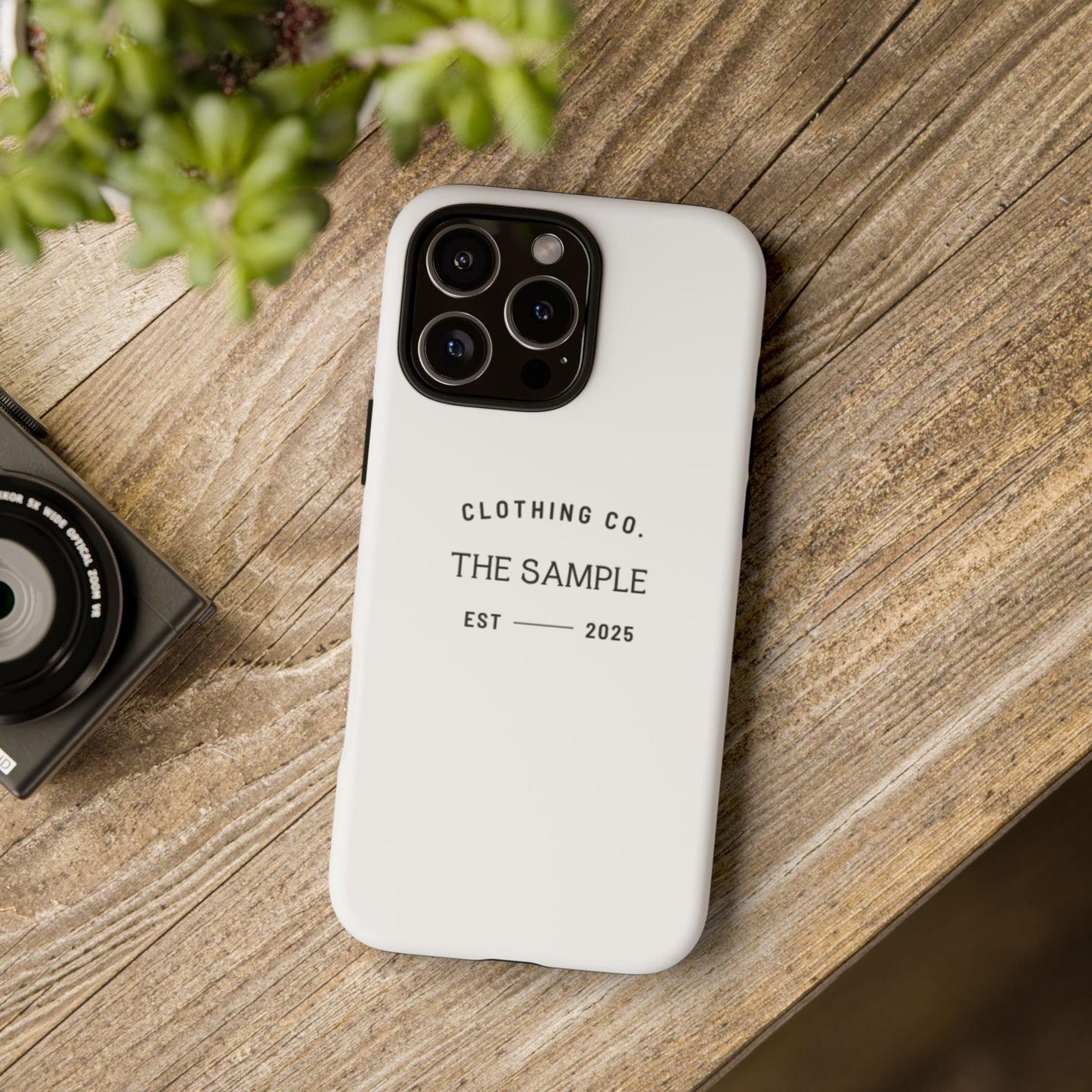 Durable Phone Case - “The Sample Clothing Co.” Design