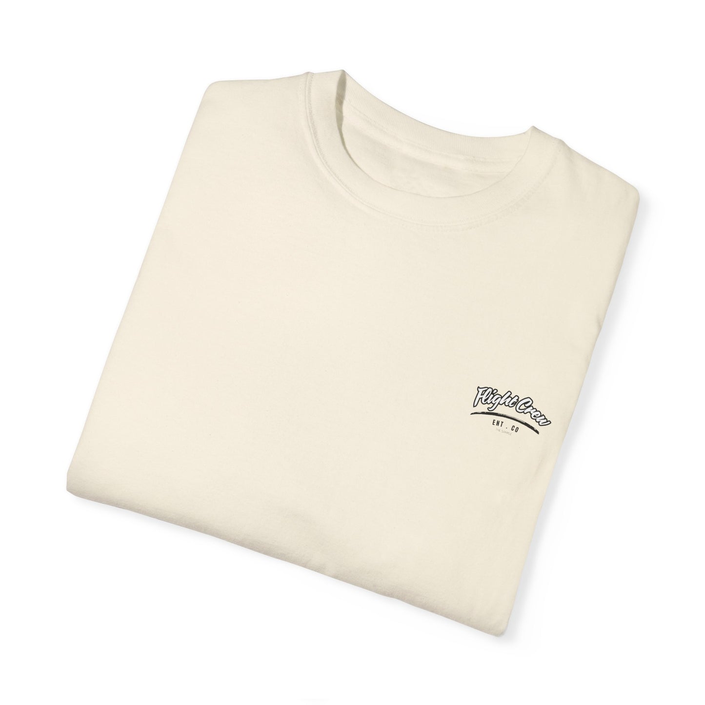 Casual Unisex Garment-Dyed T-Shirt - "Flight Crew" Design