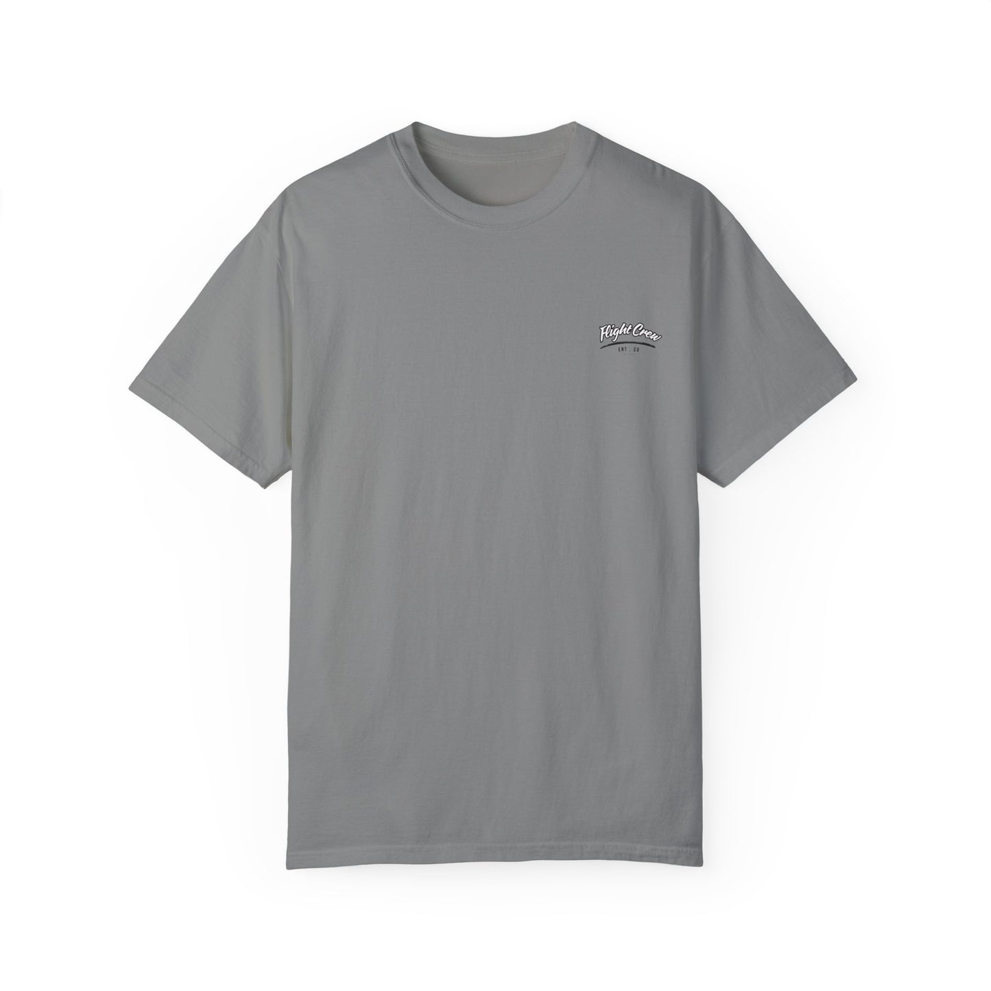Casual Unisex Garment-Dyed T-Shirt - "Flight Crew" Design