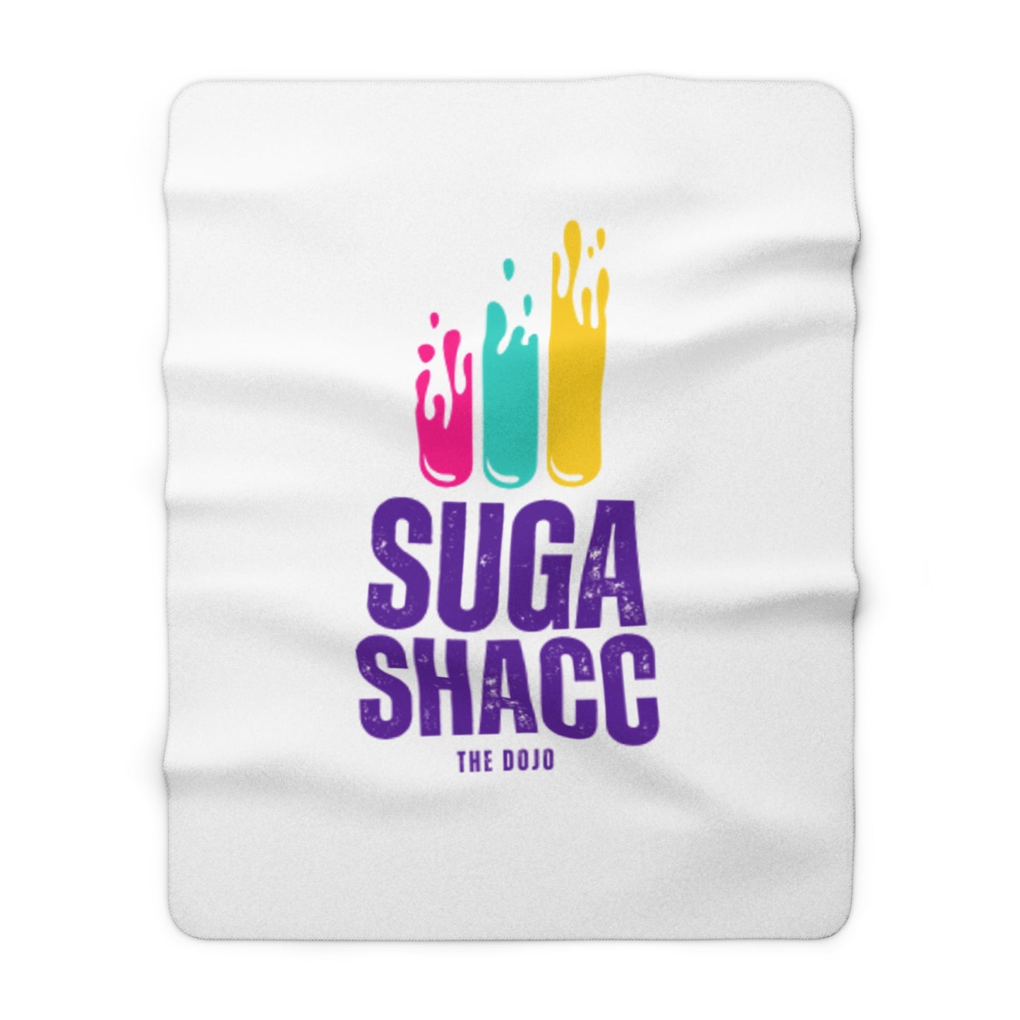 Cozy Sherpa Fleece Blanket - “Suga Shacc” Design for Ultimate Comfort