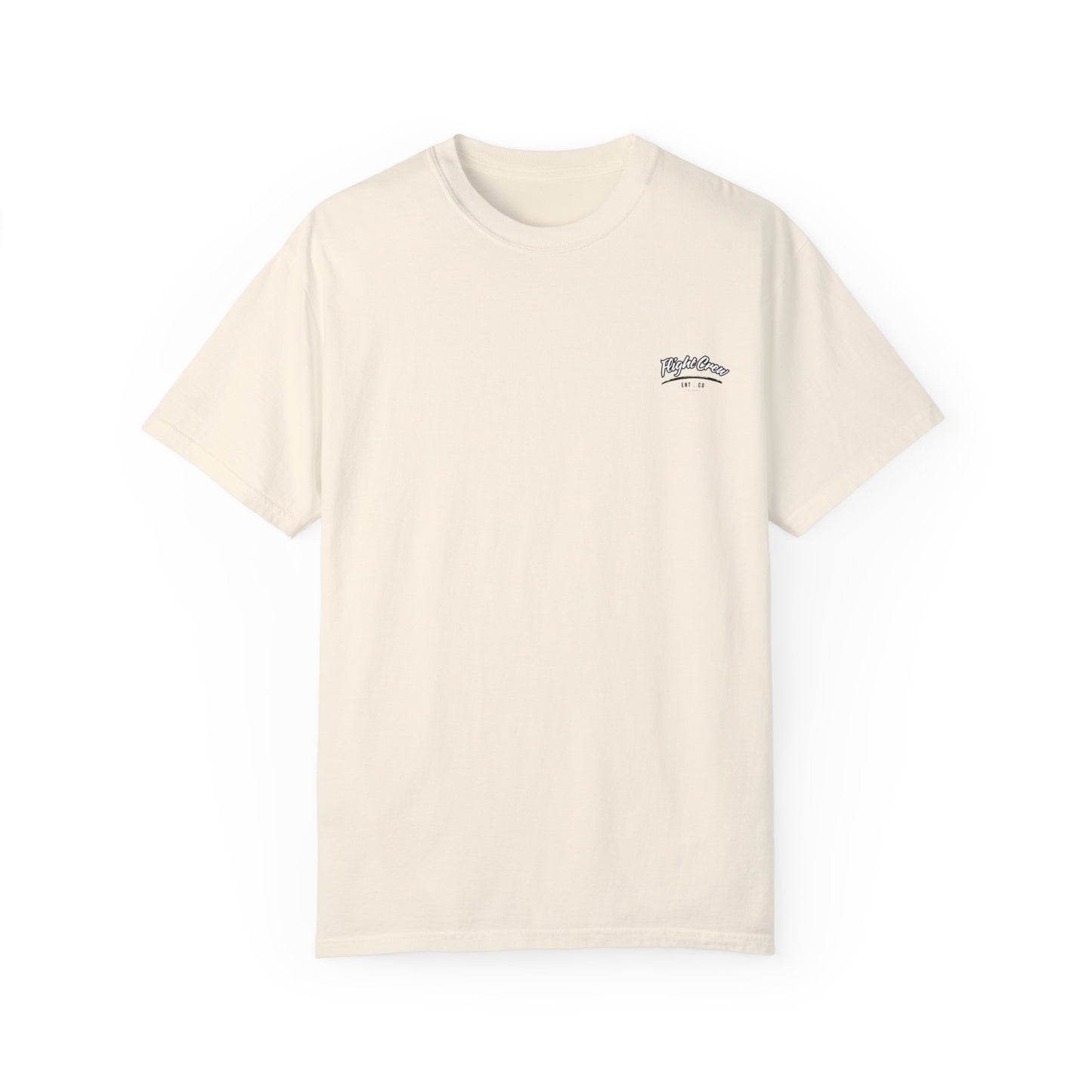 Casual Unisex Garment-Dyed T-Shirt - "Flight Crew" Design