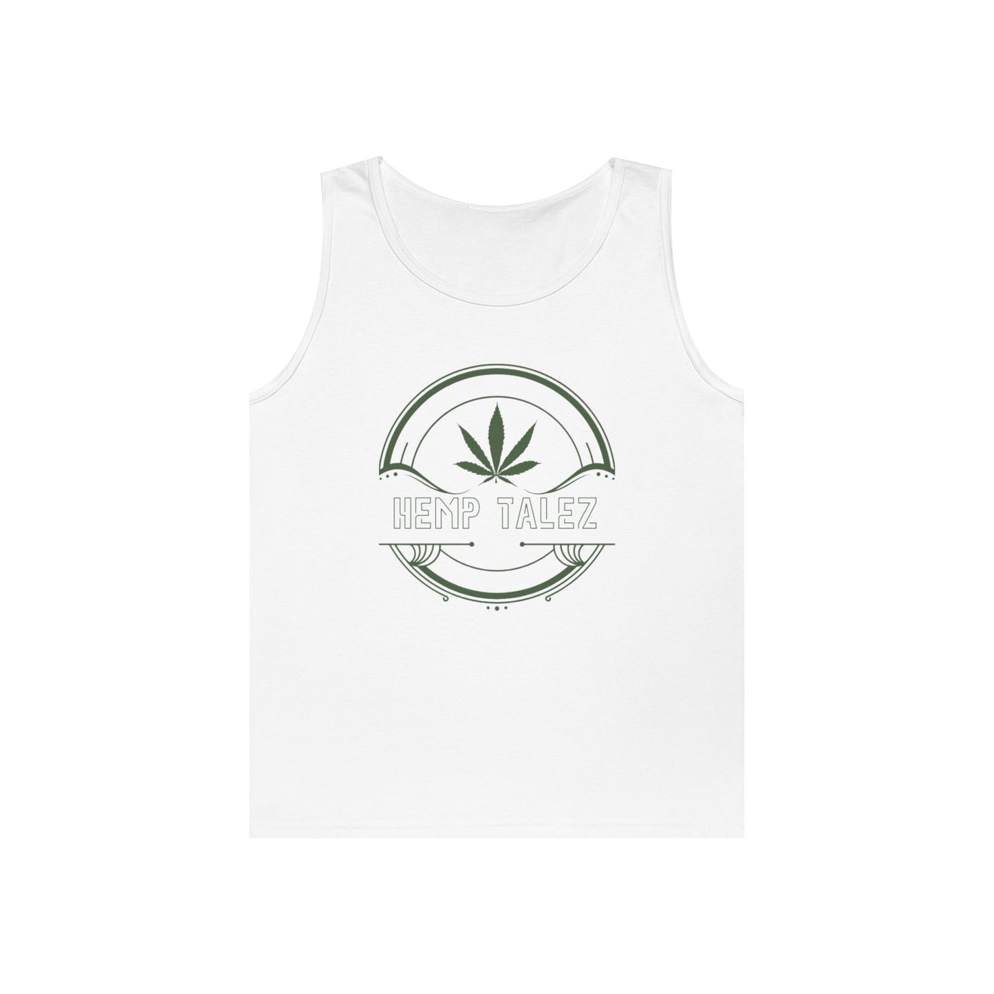 (Unisex) Heavy Cotton Tank Top - “Hemp Talez” Design