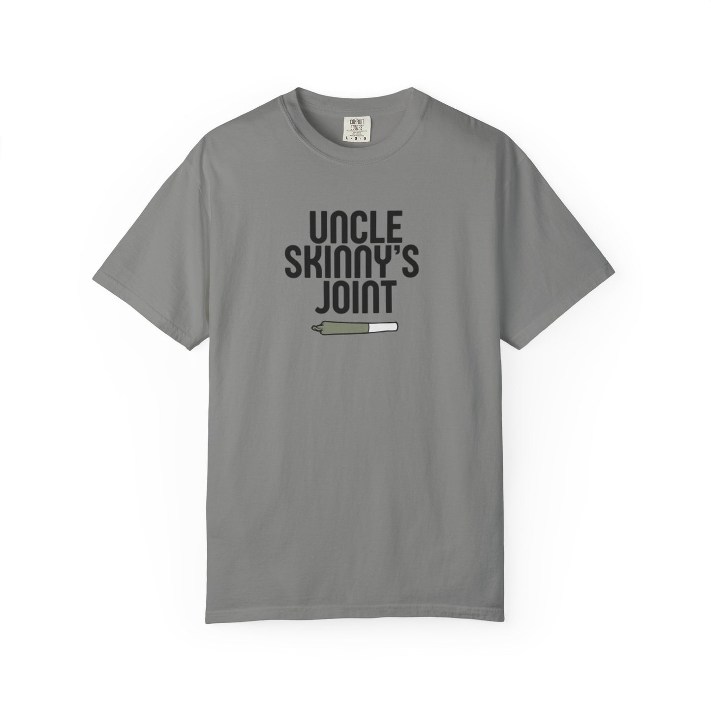 (Unisex) Garment-Dyed T-Shirt - “Uncle Skinny's Joint” Design