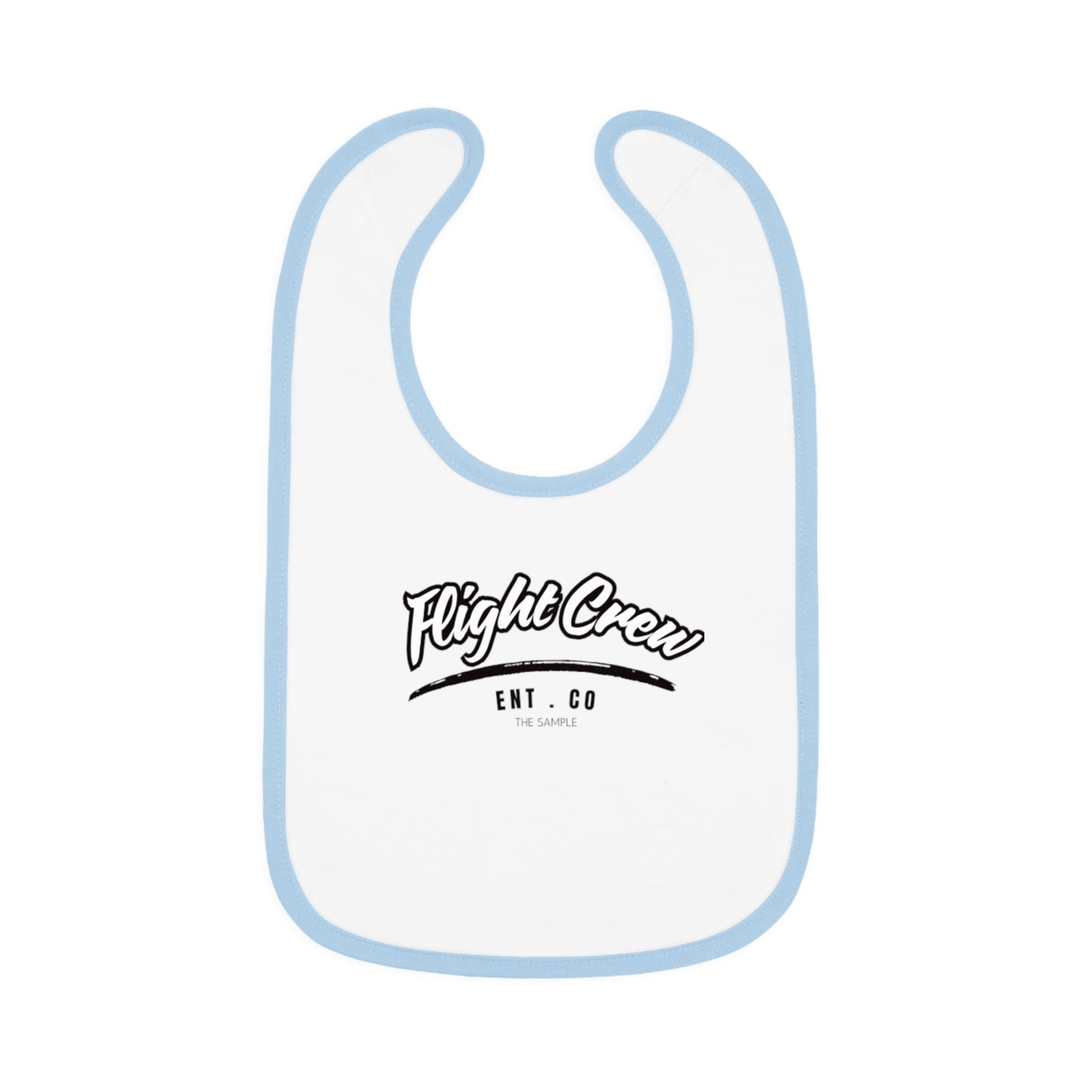 Cute Contrast Trim Jersey Bib for Little Ones - "Flight Crew" Design