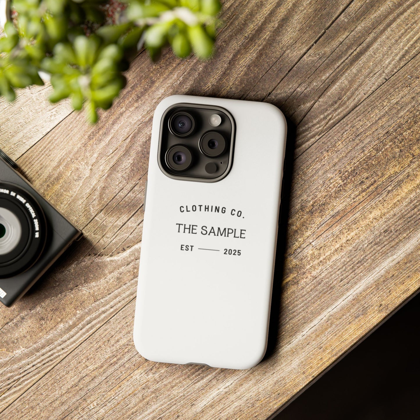Durable Phone Case - “The Sample Clothing Co.” Design