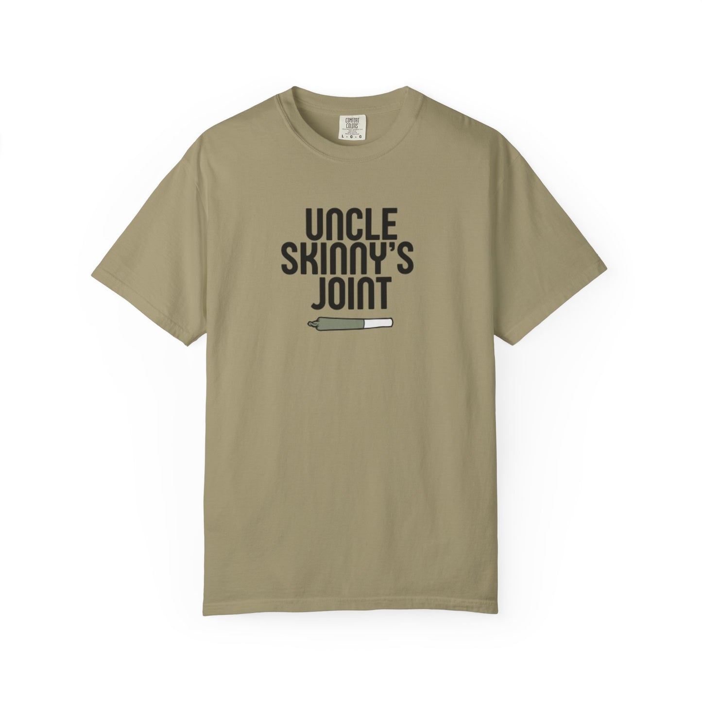 (Unisex) Garment-Dyed T-Shirt - “Uncle Skinny's Joint” Design