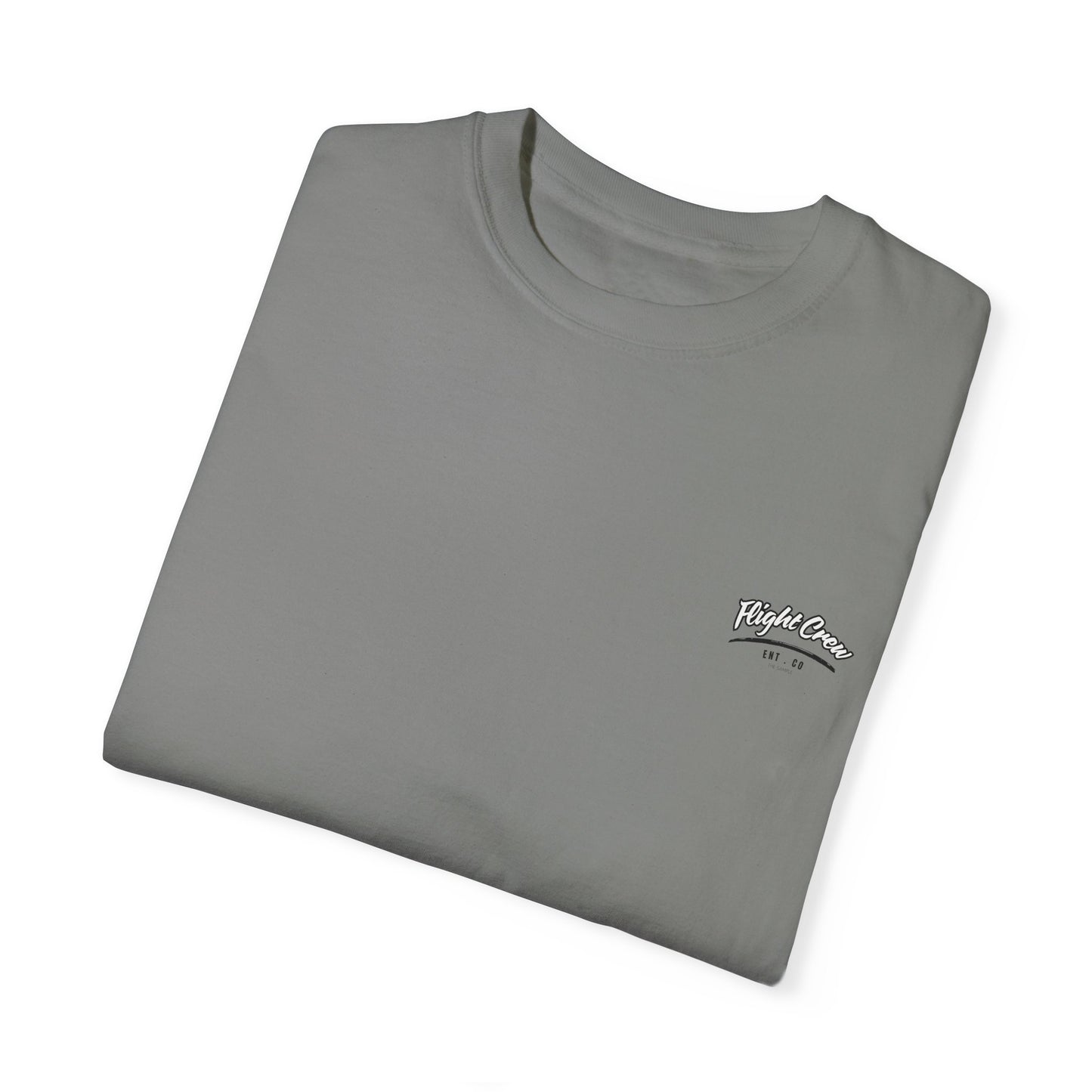 Casual Unisex Garment-Dyed T-Shirt - "Flight Crew" Design