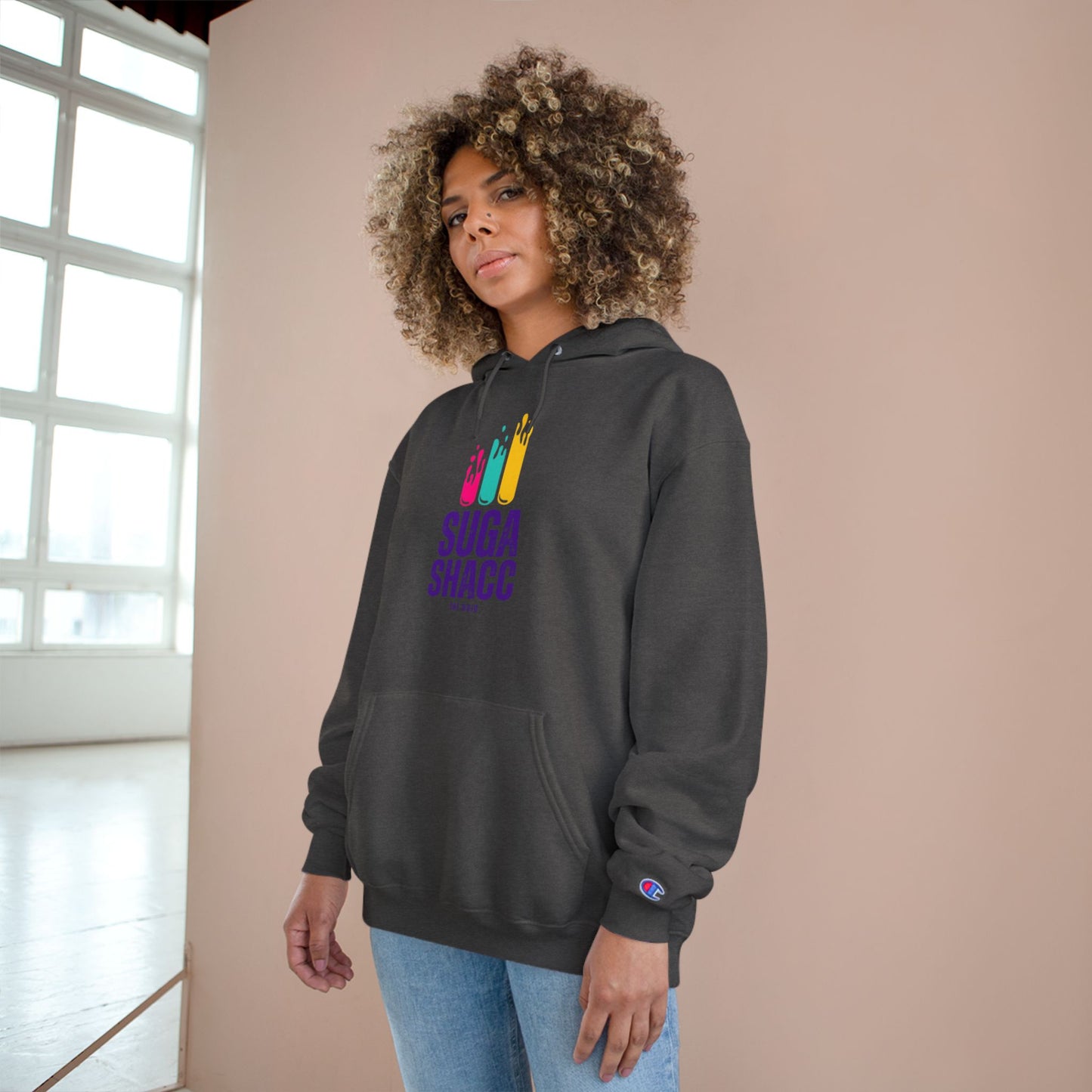 Champion Hoodie - "Suga Shacc" Design