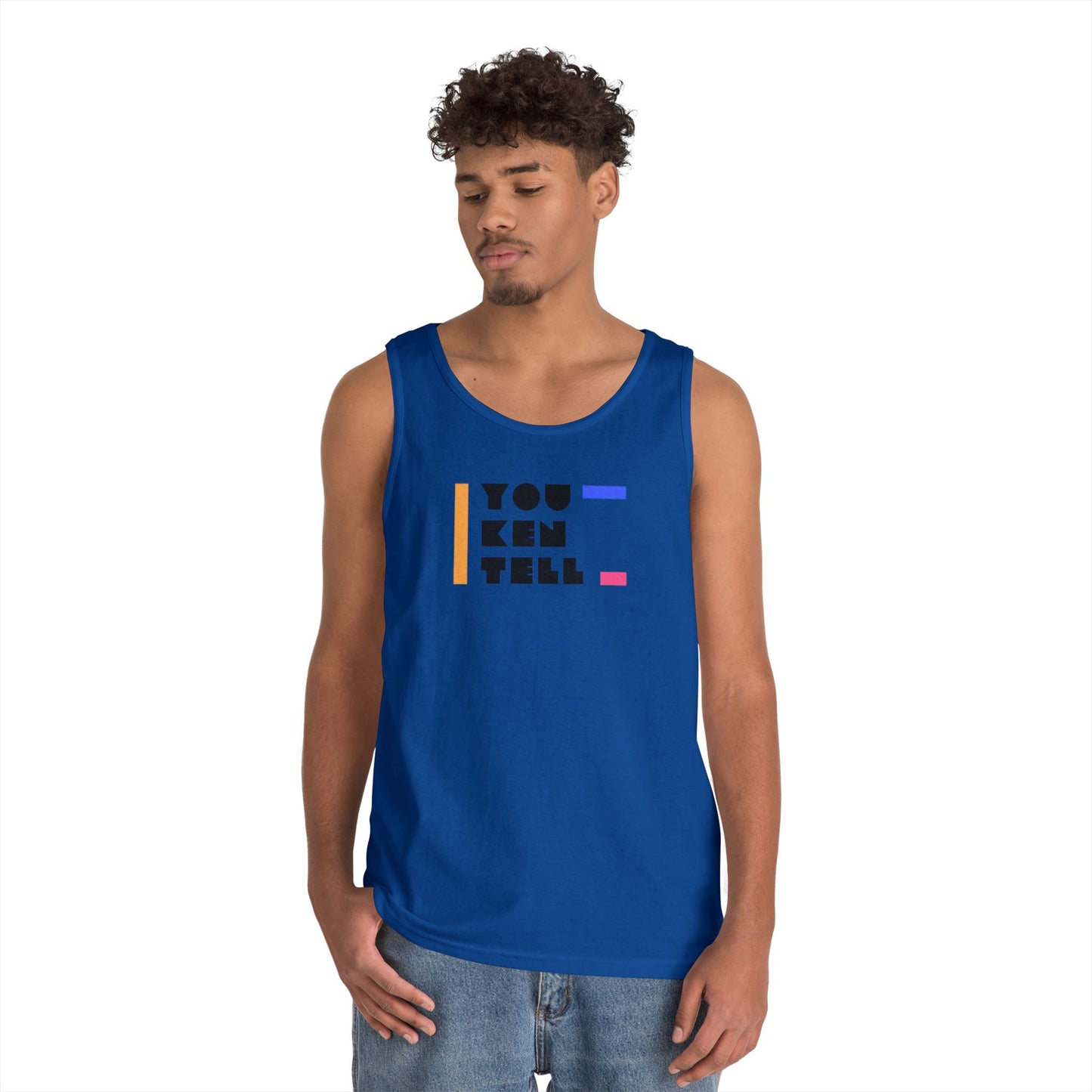 (Unisex) Heavy Cotton Tank Top - “You Ken Tell” Design