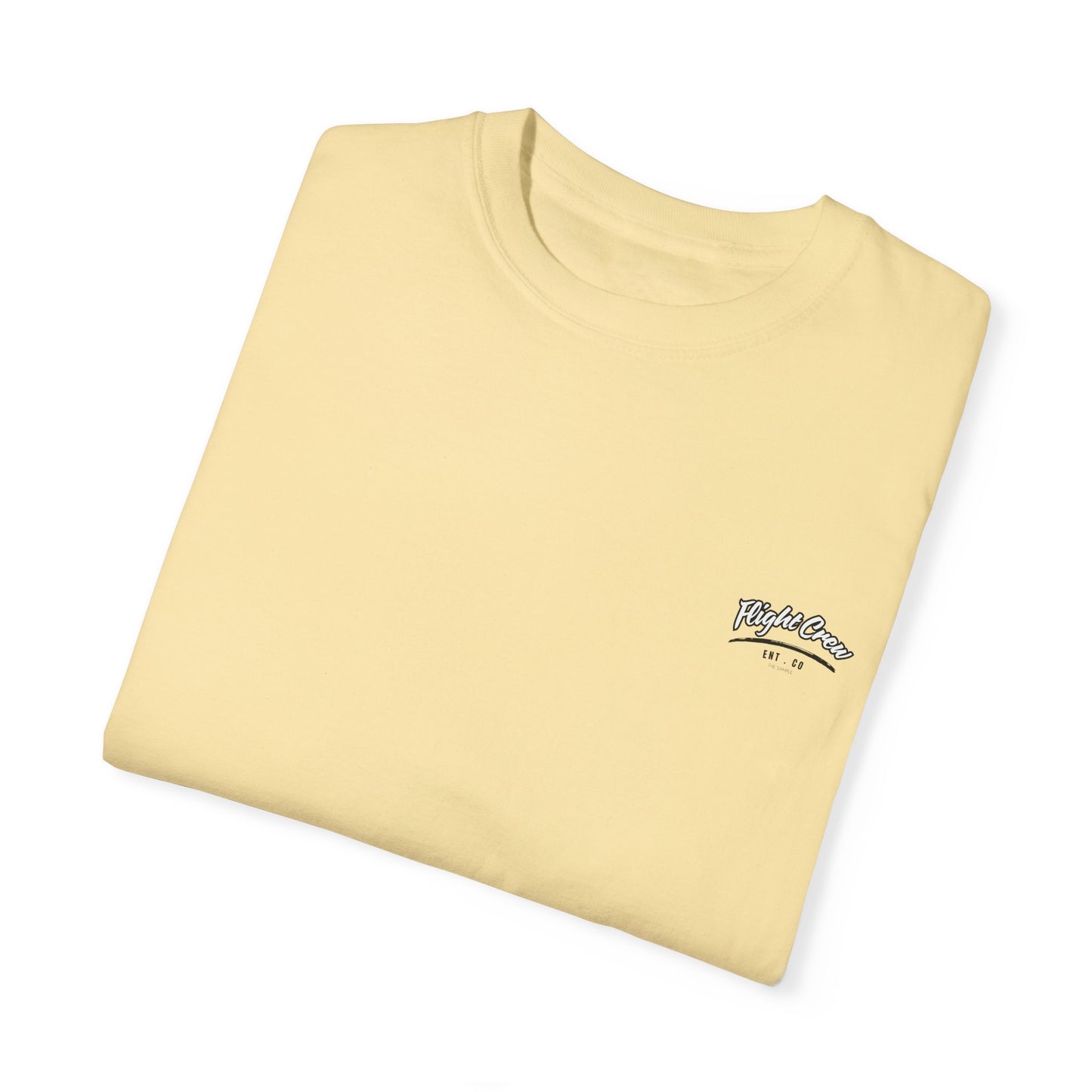 Casual Unisex Garment-Dyed T-Shirt - "Flight Crew" Design