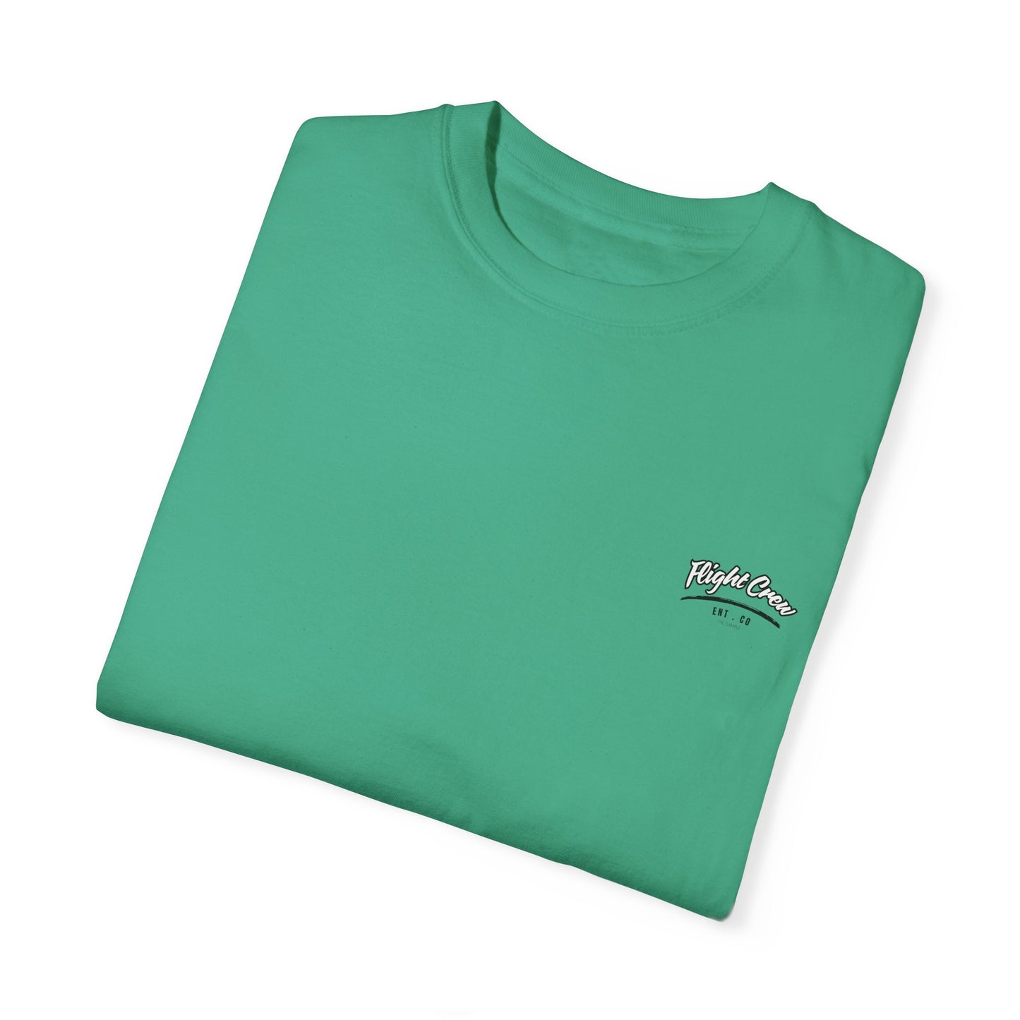 Casual Unisex Garment-Dyed T-Shirt - "Flight Crew" Design