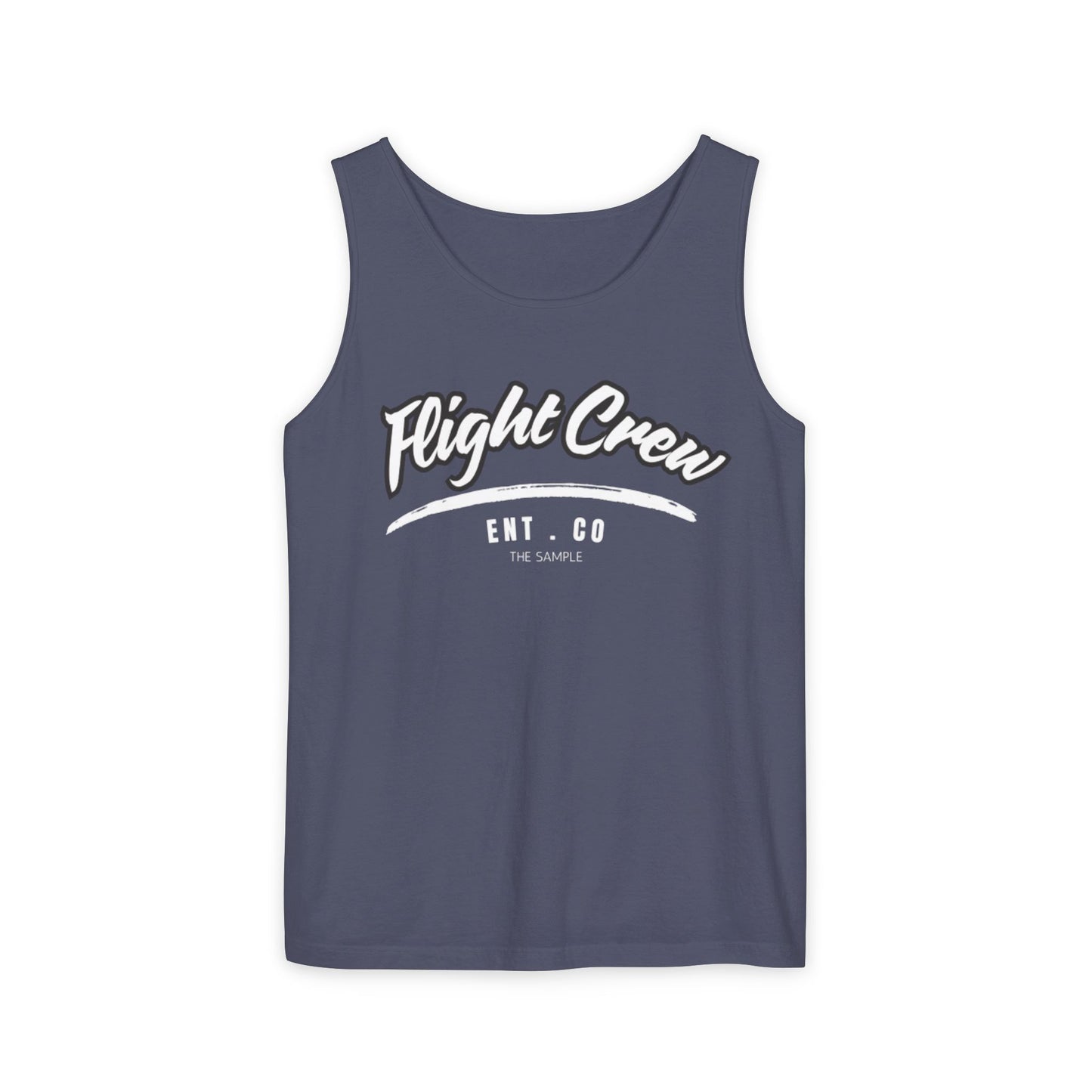 Unisex Garment-Dyed Tank Top - "Flight Crew" Design