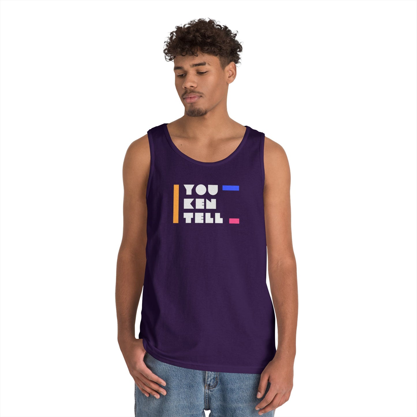 (Unisex) Heavy Cotton Tank Top - “You Ken Tell” Design