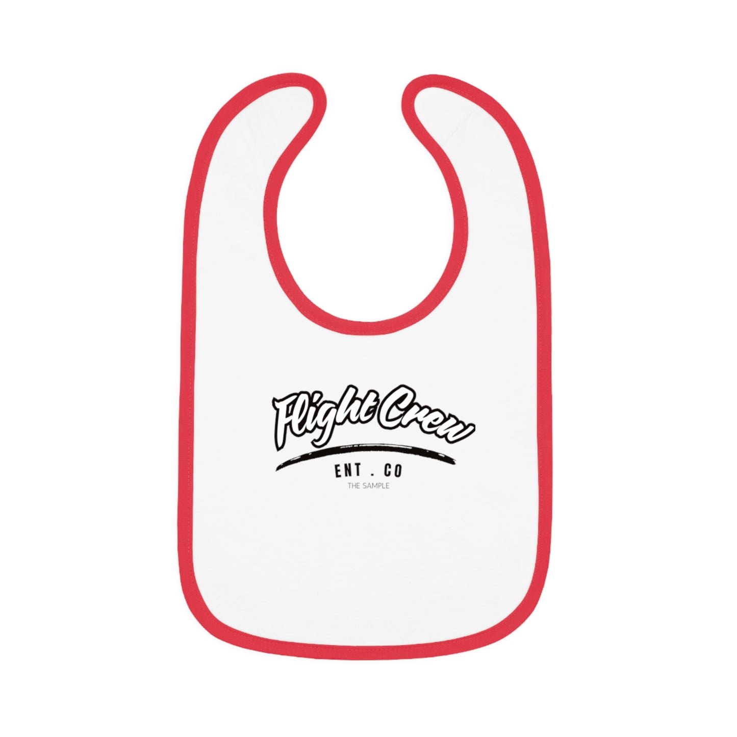 Cute Contrast Trim Jersey Bib for Little Ones - "Flight Crew" Design