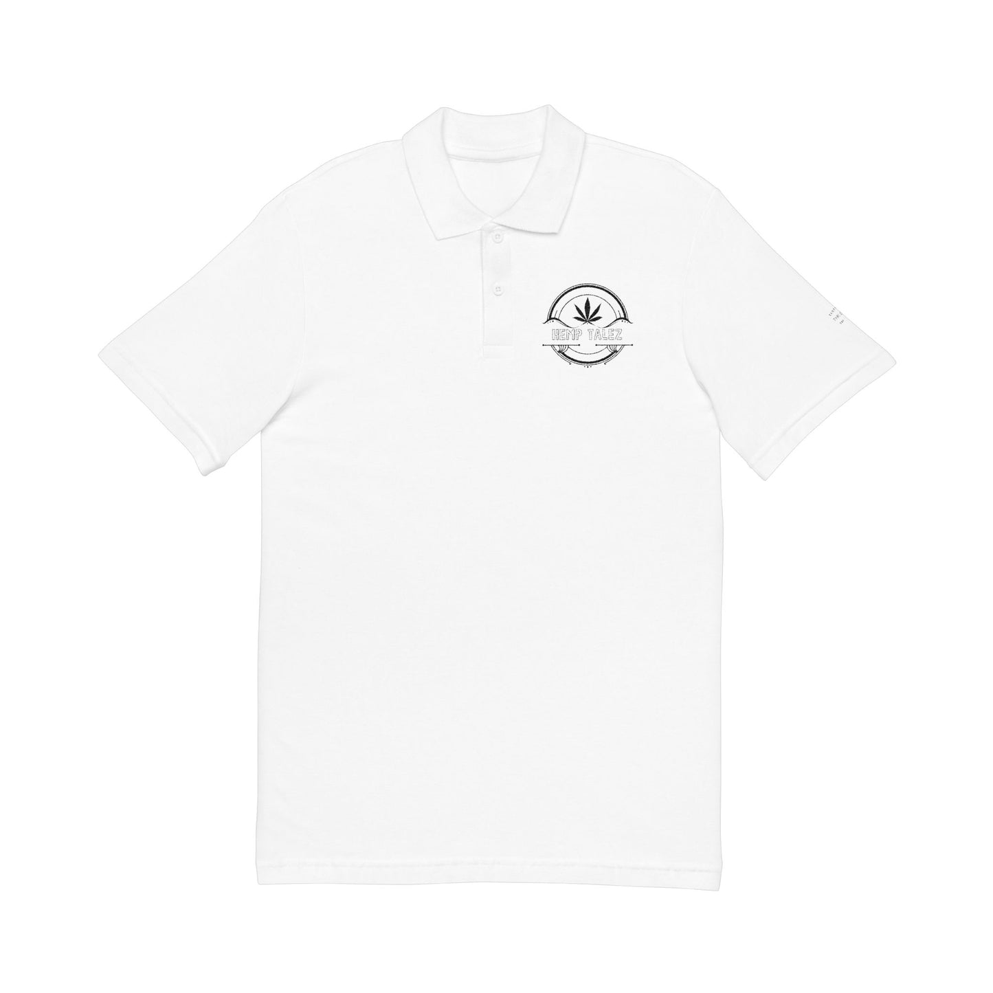 Embroidered Polo Shirt - “Hemp Talez” Design (Black Logo)