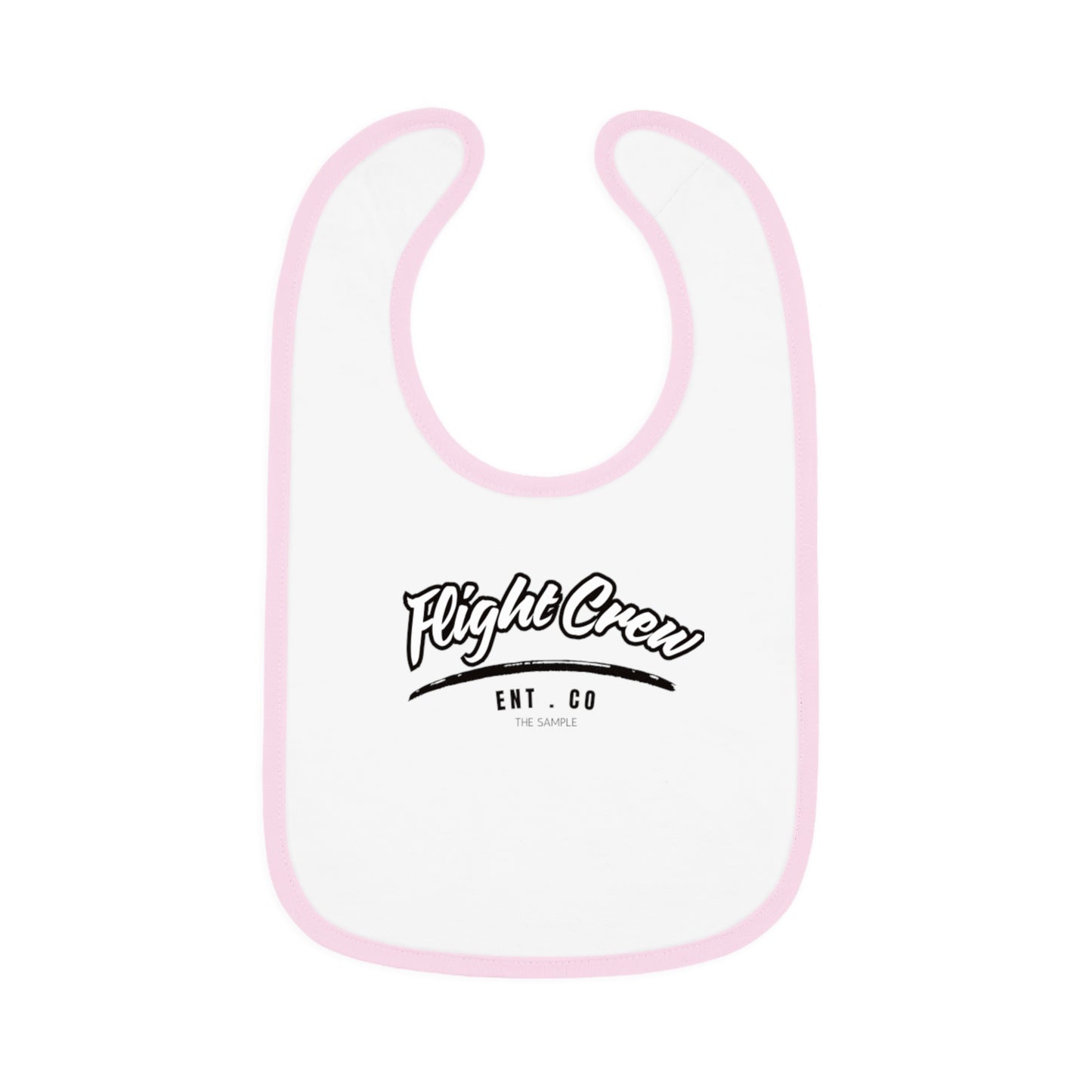 Cute Contrast Trim Jersey Bib for Little Ones - "Flight Crew" Design