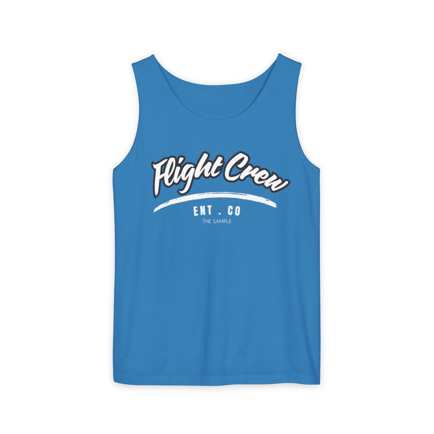 Unisex Garment-Dyed Tank Top - "Flight Crew" Design