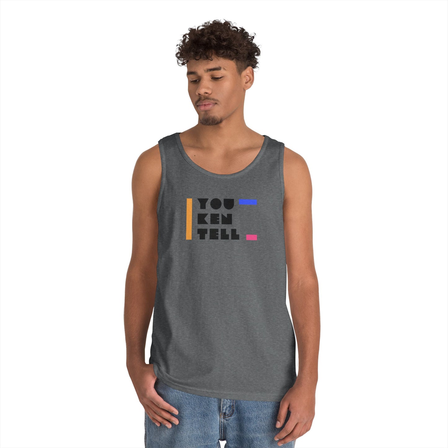 (Unisex) Heavy Cotton Tank Top - “You Ken Tell” Design