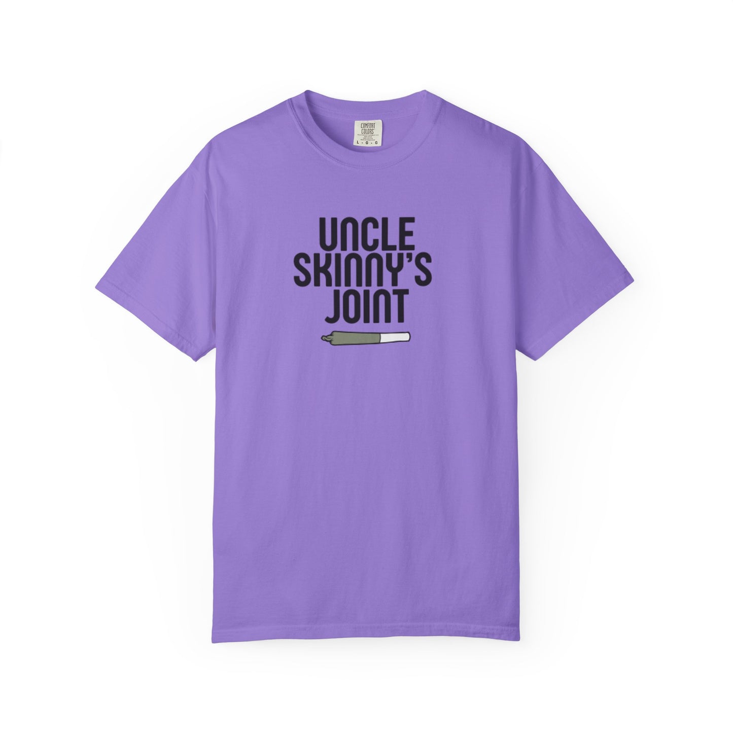 (Unisex) Garment-Dyed T-Shirt - “Uncle Skinny's Joint” Design