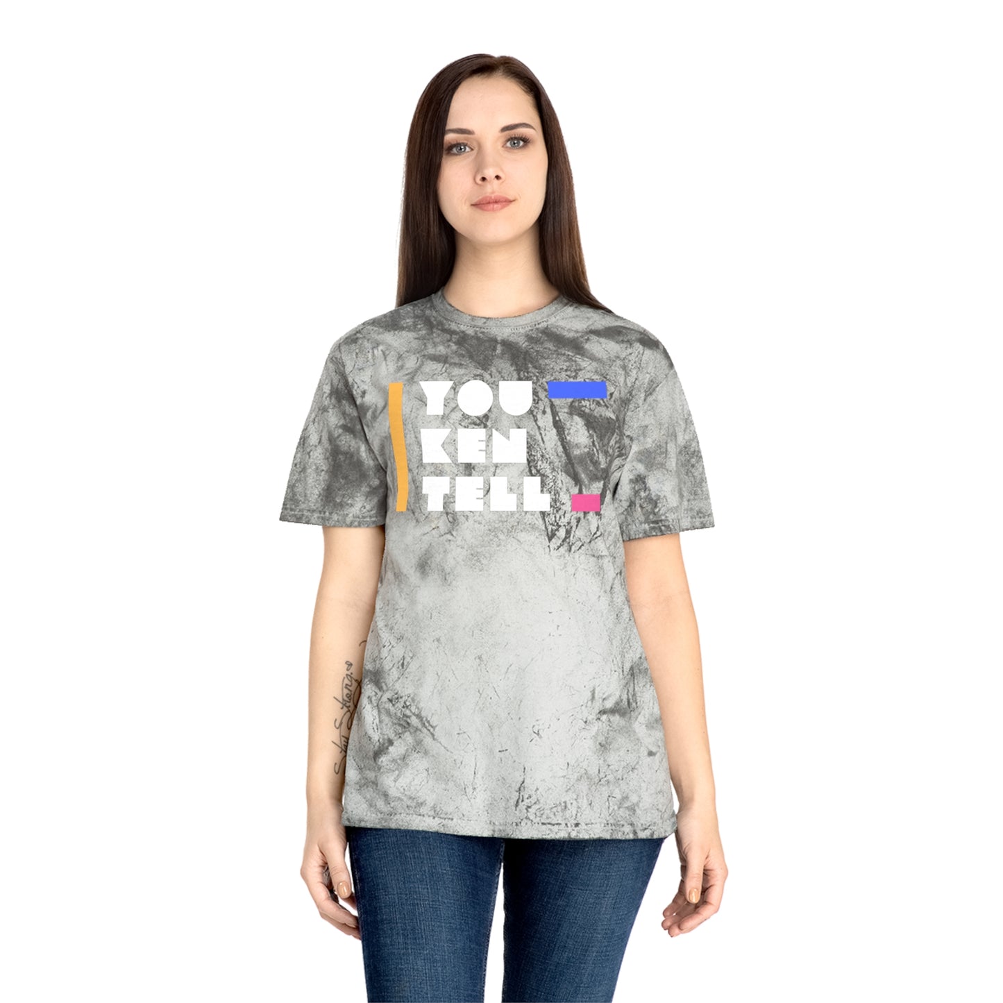 (Unisex) Color Blast T-Shirt - “You Ken Tell” Design