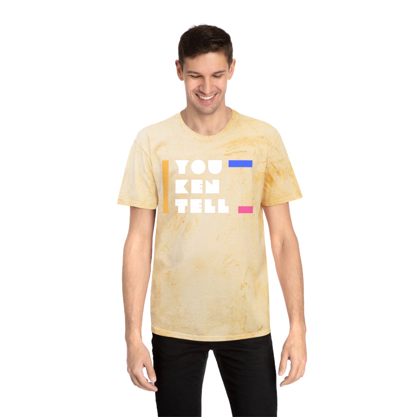 (Unisex) Color Blast T-Shirt - “You Ken Tell” Design